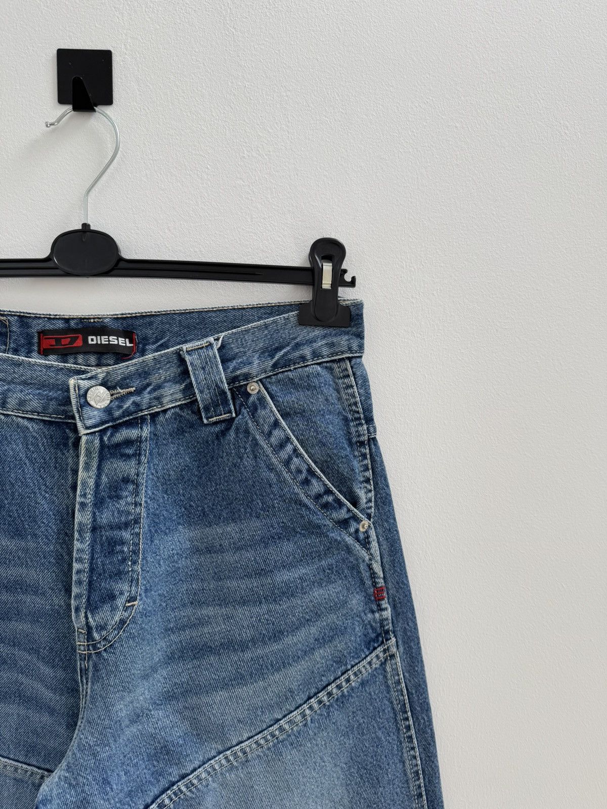 Designer × Diesel × Japanese Brand vintage rare diesel double knee jeans Size US 33 - 4 Thumbnail