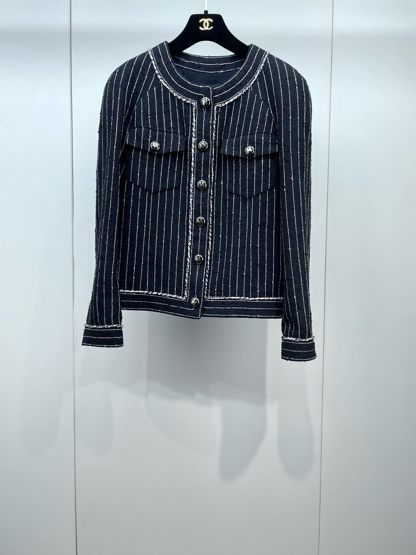 Chanel Chanel 23P Black White Striped Jacket Size XS / US 0-2 / IT 36-38 - 1 Thumbnail