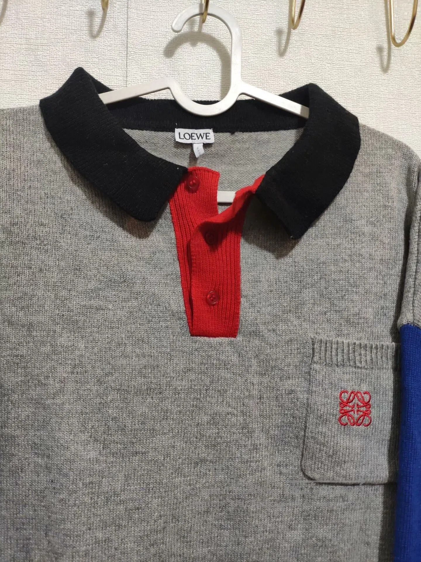 Loewe LOEWE Gray Colorblock Knit Sweater. Size US S / EU 44-46 / 1 - 5 Thumbnail