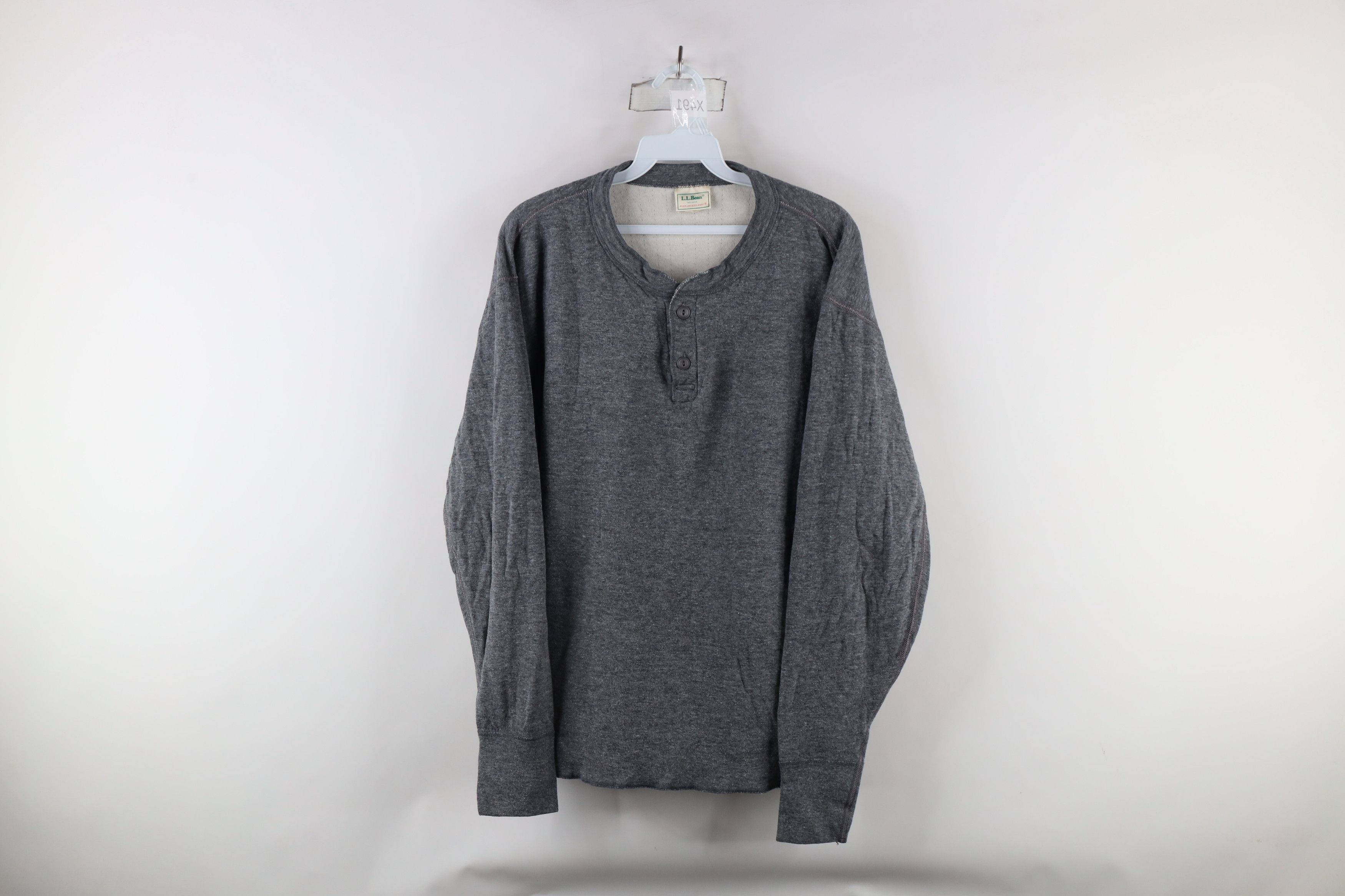 L.L. Bean × Vintage Vintage 90s LL Bean Blend Long Sleeve Henley T-Shirt USA Size US M / EU 48-50 / 2 - 1 Thumbnail