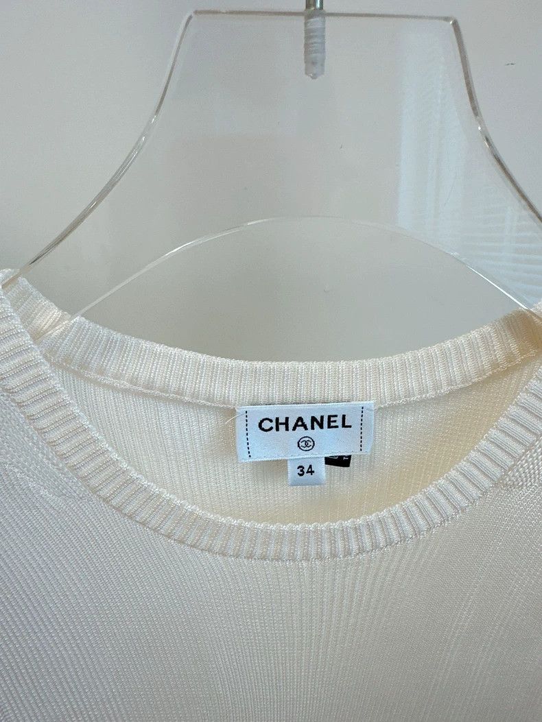 Chanel Chanel 23s beige knitted vest Size XXS / US 00 / IT 34 - 5 Thumbnail