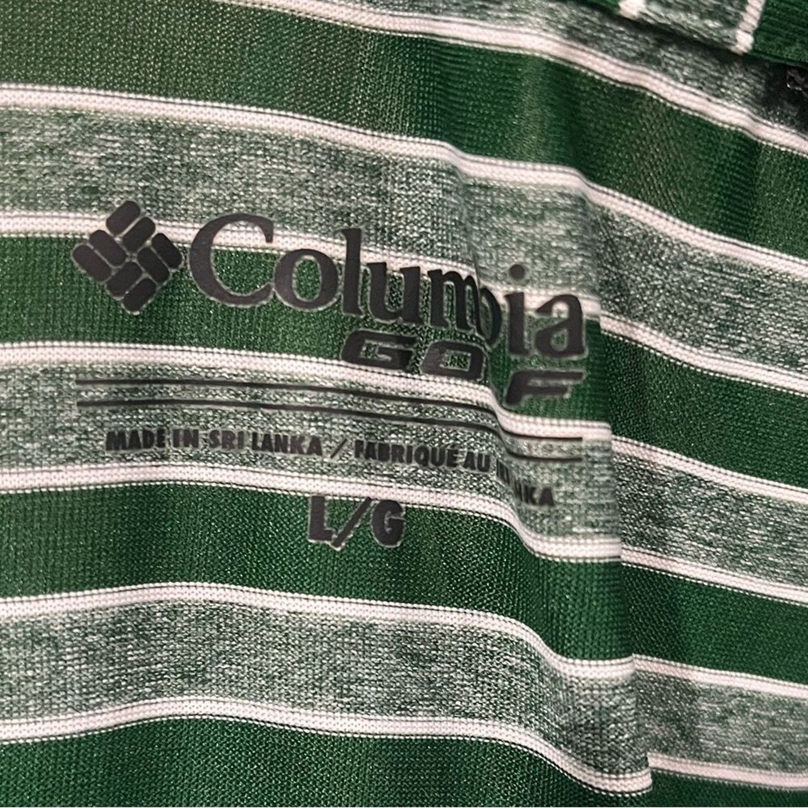 Columbia Columbia Golf Polo Shirt Striped 49ERS Short Sleeve Green L Size US L / EU 52-54 / 3 - 3 Thumbnail