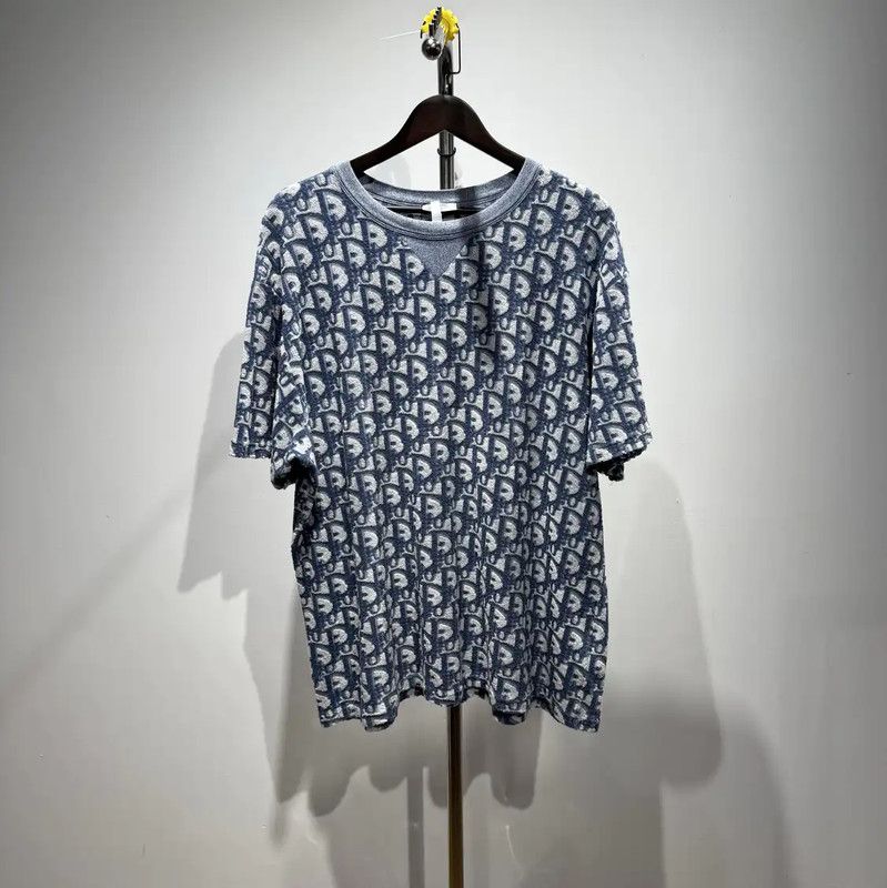 Dior Dior Blue Cotton Blend Men's T-Shirt XXL 0089 Size US XXL / EU 58 / 5 - 1 Thumbnail