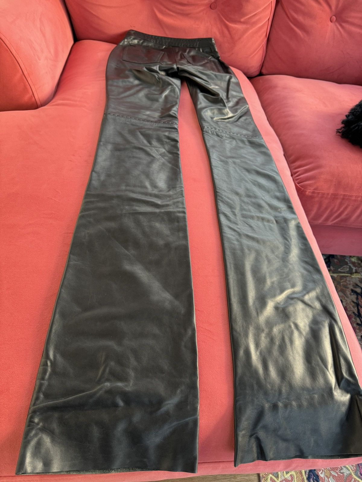 Ambush Design New Ambush flared leather trousers, size XS, 38 IT Size 26" / US 2 / IT 38 - 13 Thumbnail