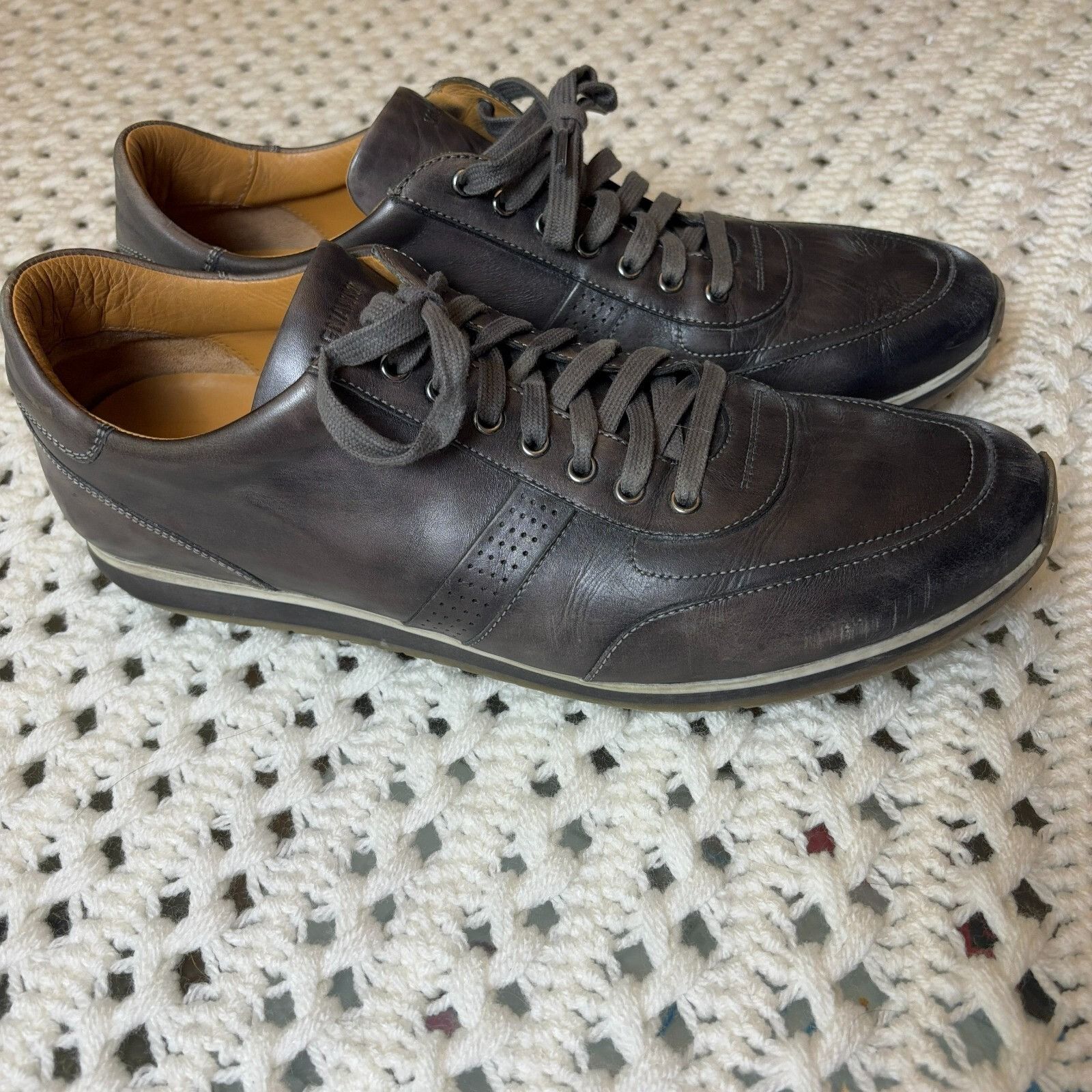 Magnanni Magnanni Pueblo Men 11.5 Low Top Sneakers, Black Leather, Ca Size US 11.5 / EU 44-45 - 6 Thumbnail