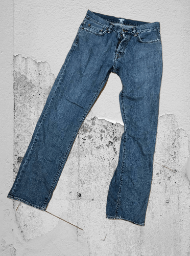 Carhartt × Japanese Brand Crazy Crash Dirty Baggy Faded Jean Japan Avant Garde Style Size US 32 / EU 48 - 1 Thumbnail