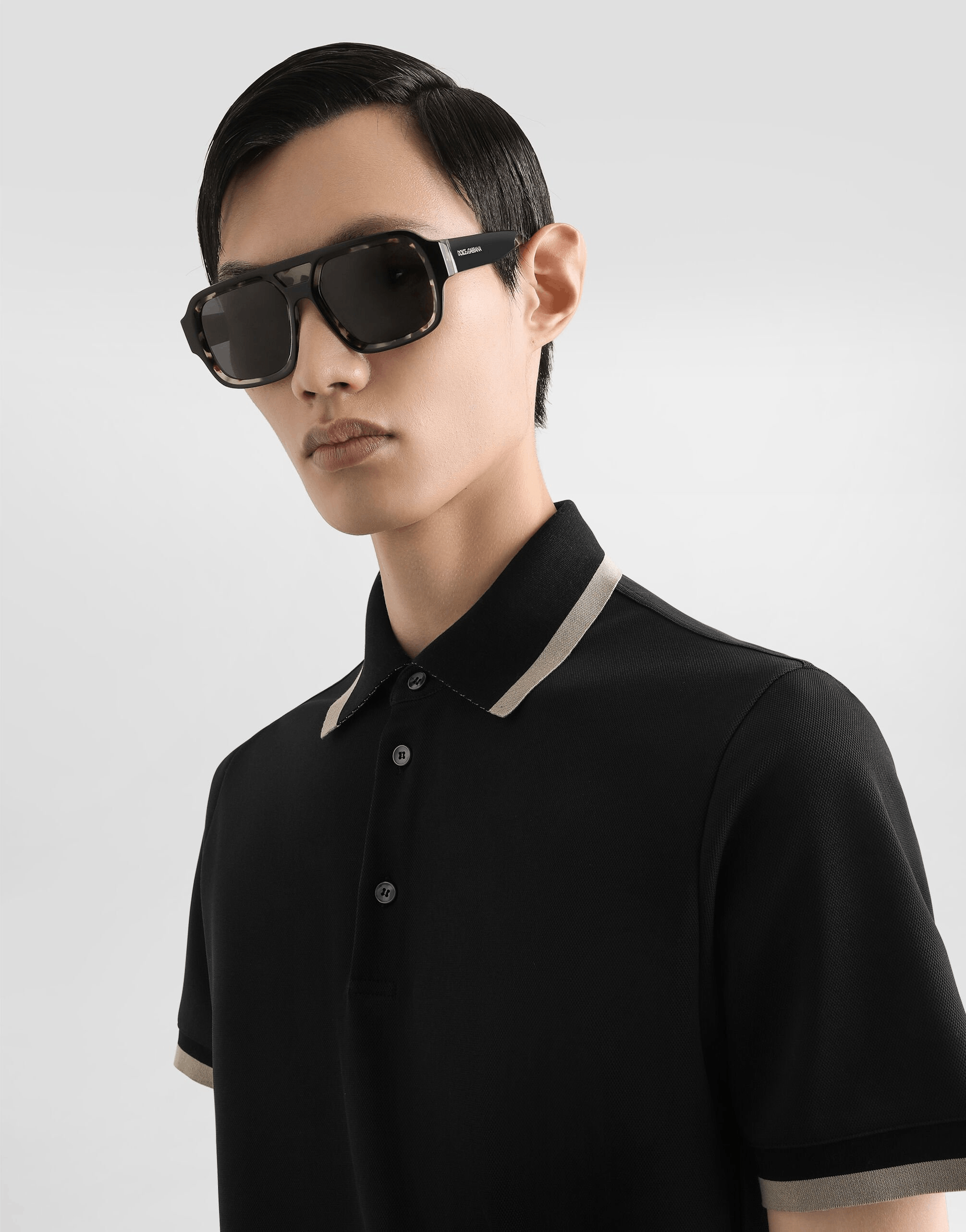 Designer Men's Black Polo Shirt Size US M / EU 48-50 / 2 - 1 Thumbnail