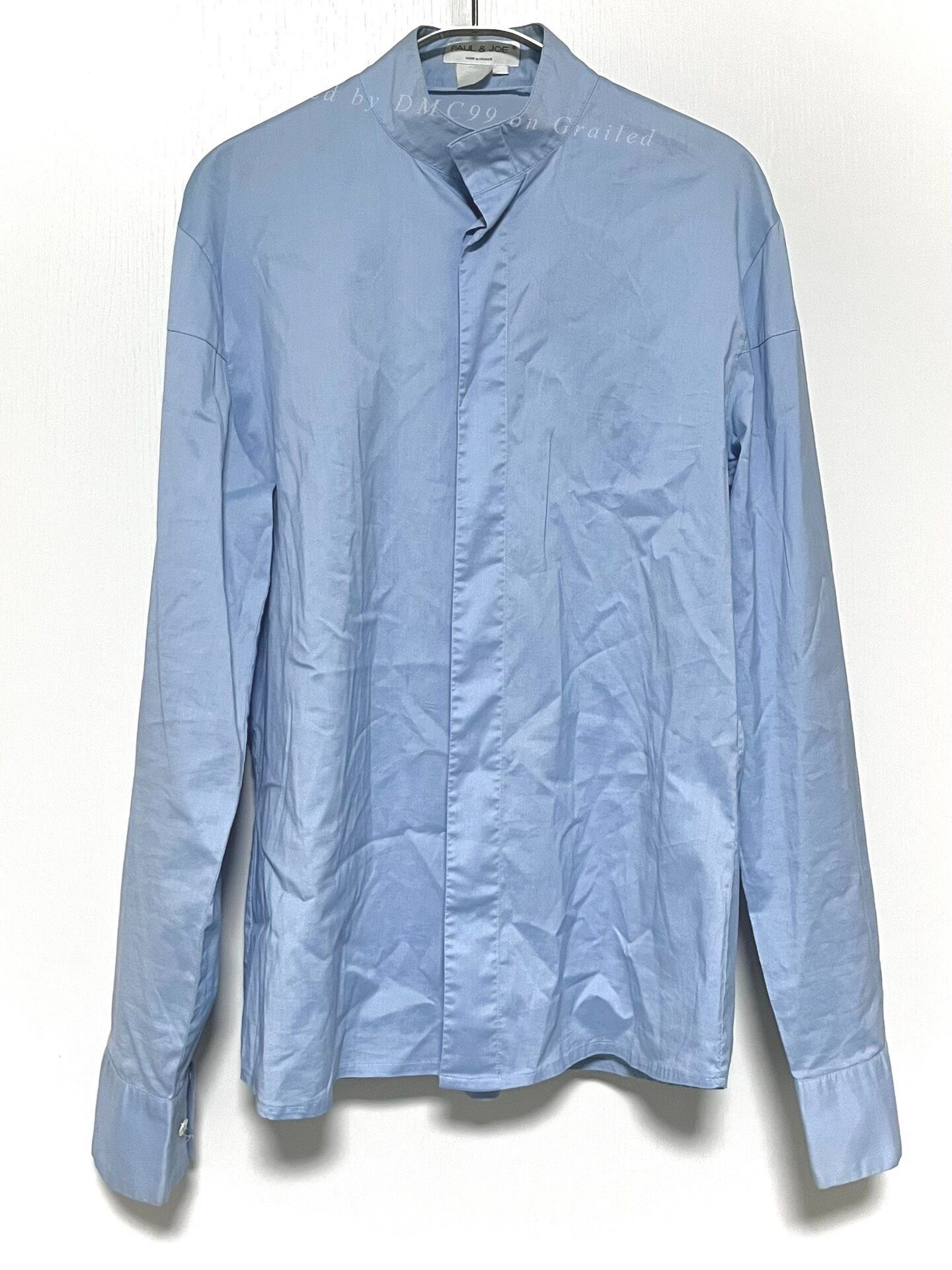 Paul & Joe Paul Joe Light Blue Stand-Collar Shirt Size US S / EU 44-46 / 1 - 1 Thumbnail