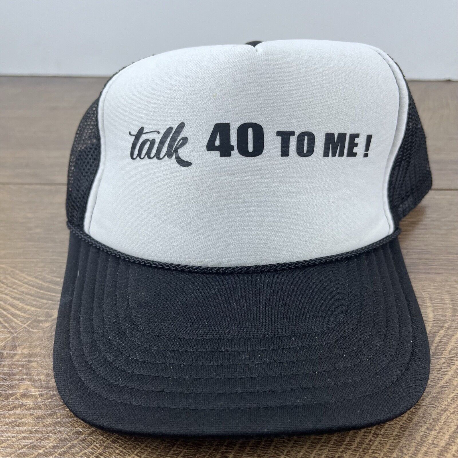 Other Talk 40 To Me Hat 40 Birthday Snapback Hat White Adjustable Size ONE SIZE - 3 Thumbnail