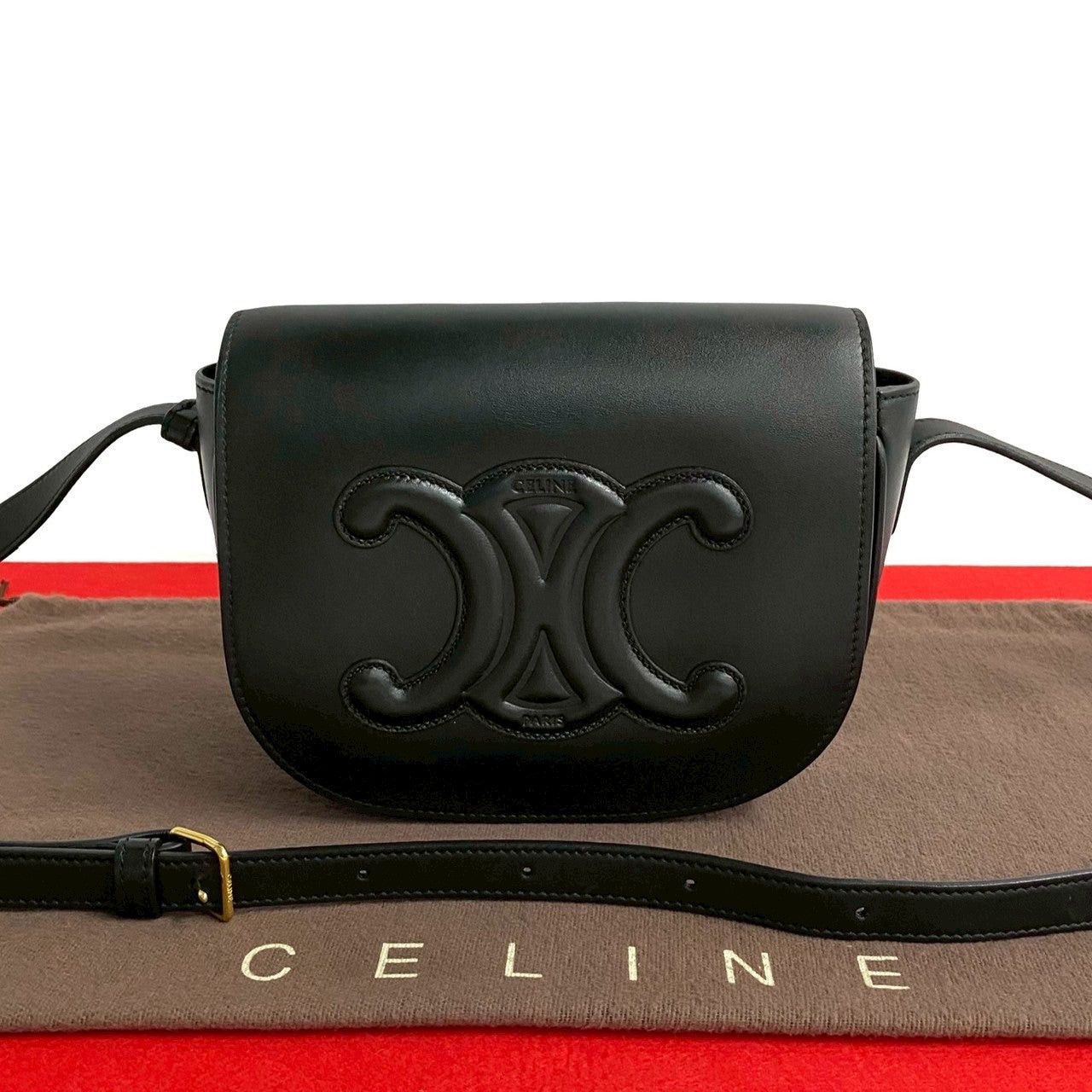 Celine Celine Black Leather Size ONE SIZE - 1 Thumbnail