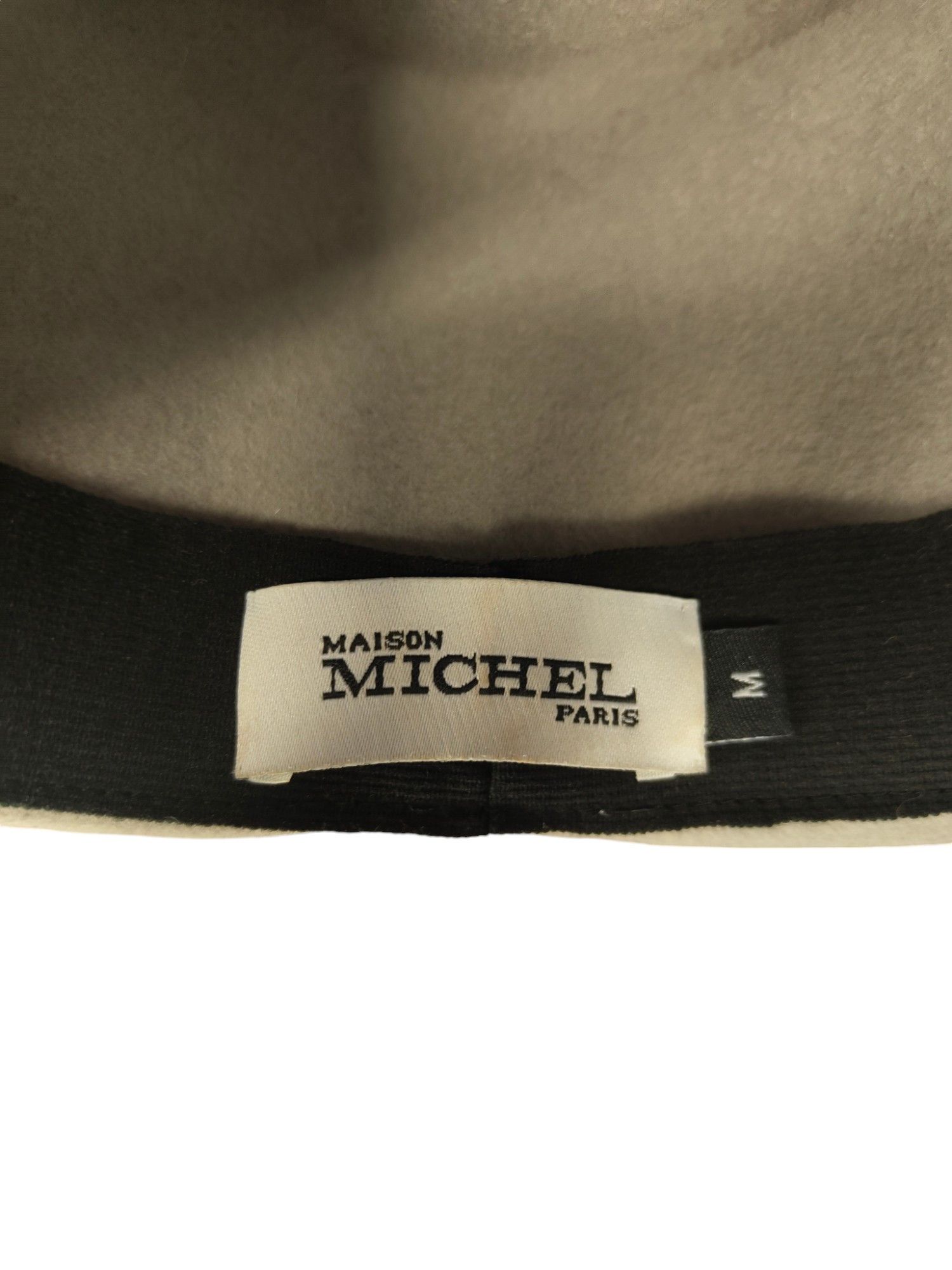 Maison Michel Grey Felt Hat With M Stitching Size ONE SIZE - 7 Thumbnail
