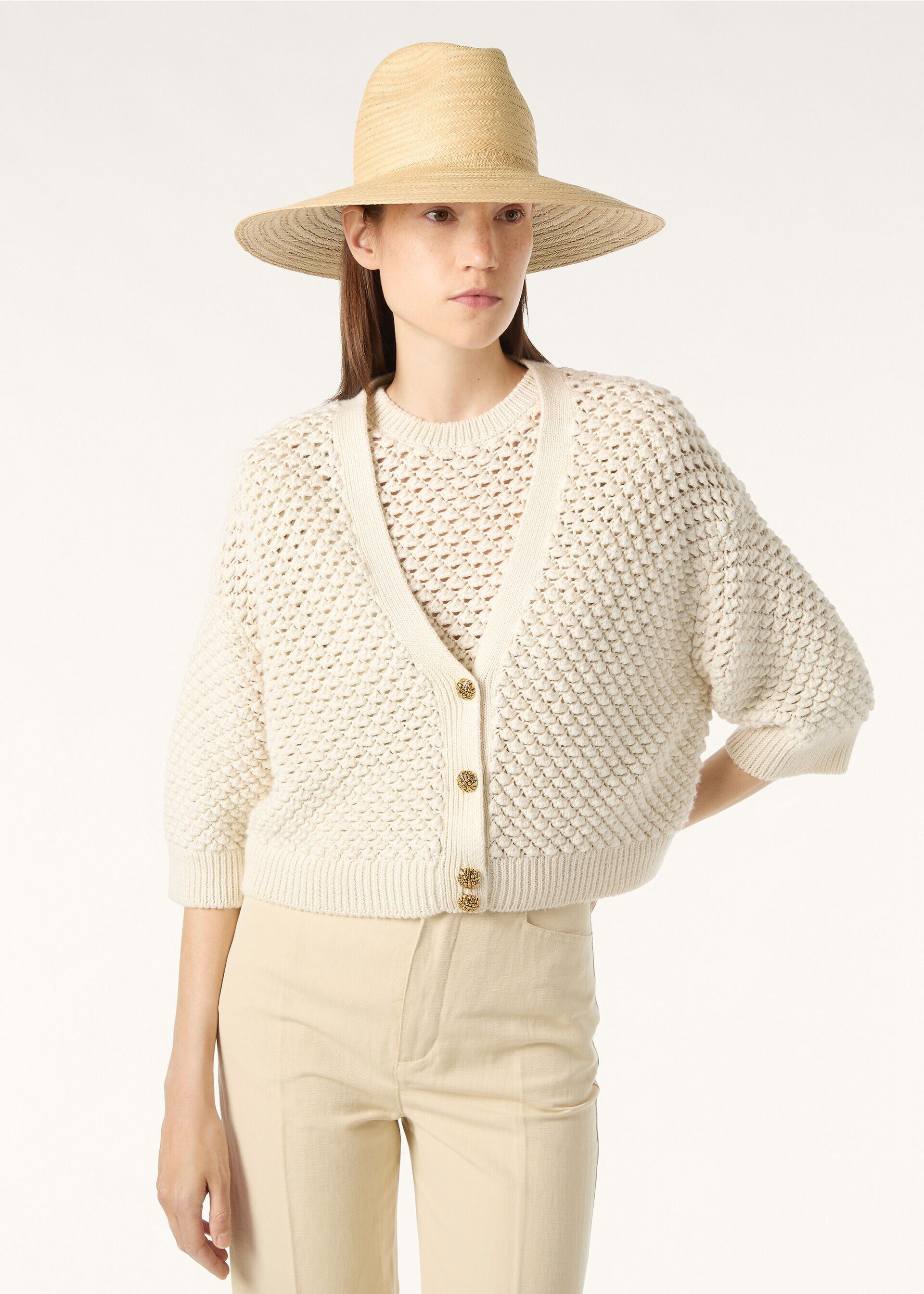 Loro Piana os11x0326 FAQ4553 Ginko Cardigan in Nougat Size M / US 6-8 / IT 42-44 - 4 Thumbnail