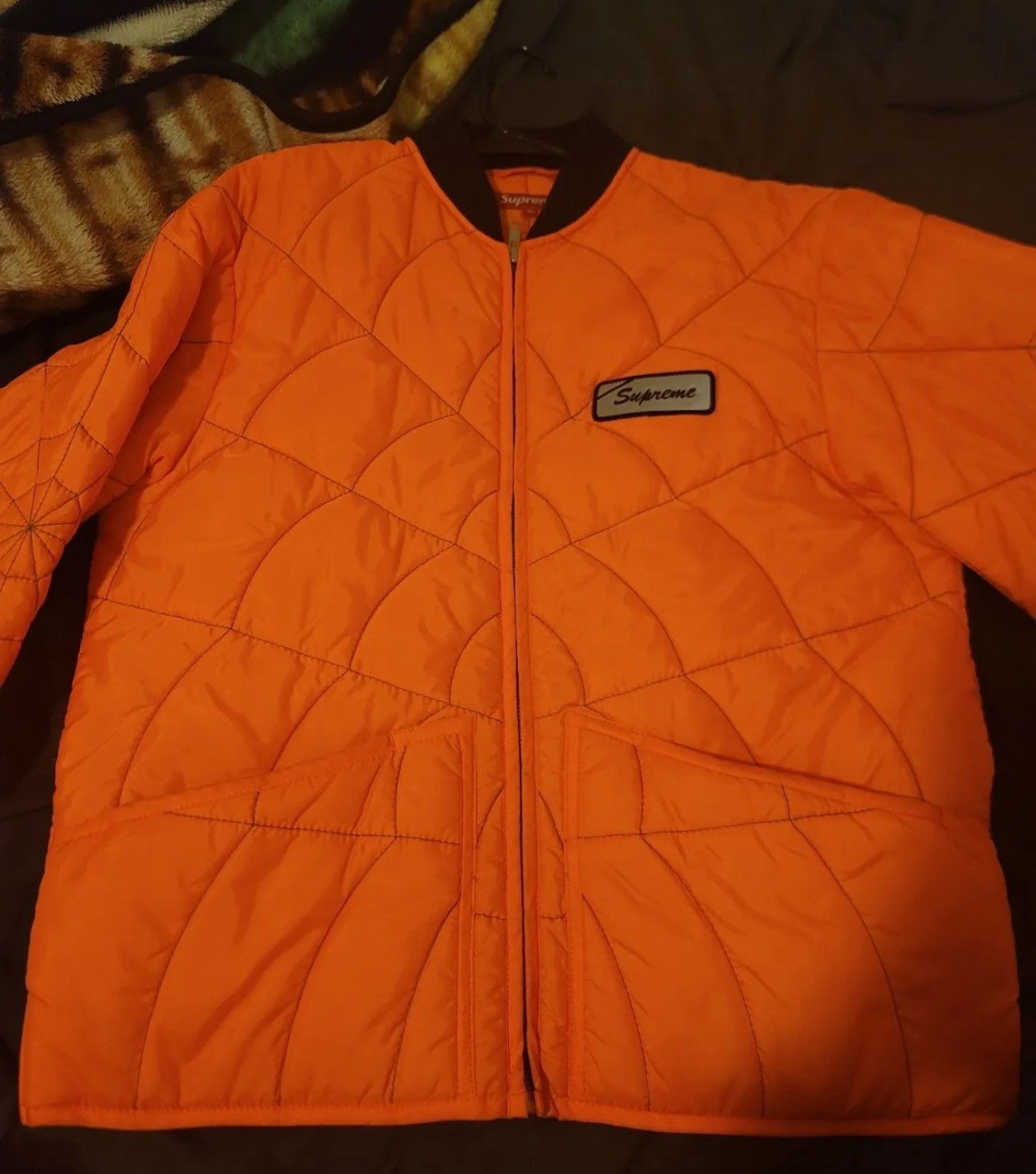 image of Supreme Ss19 Spider Web Jacket Size M in Orange, Men's