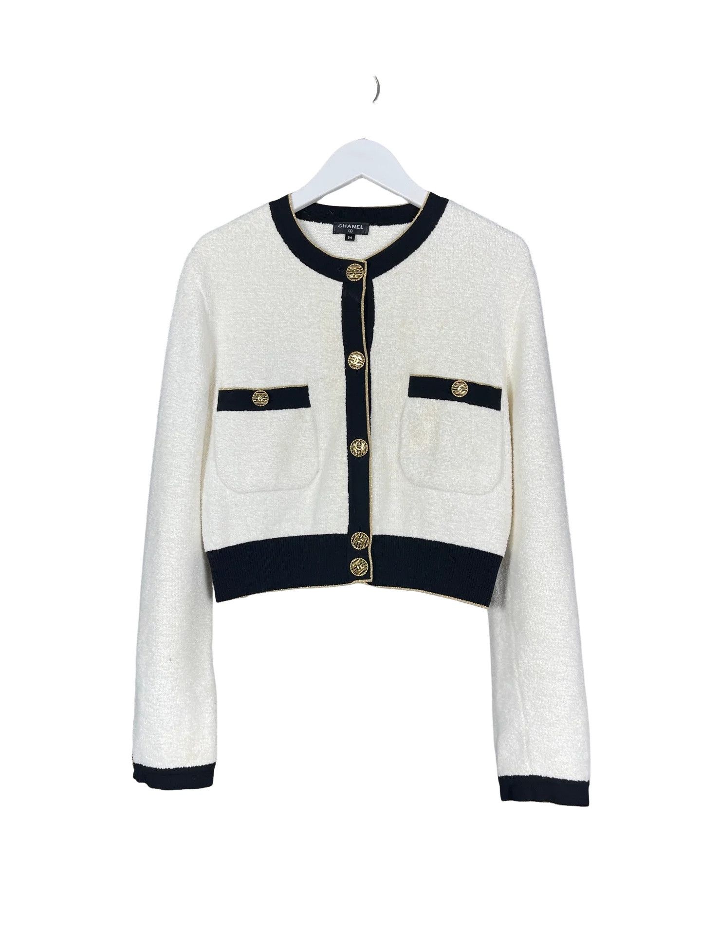 Chanel Chanel CC Logo Knit Cardigan Size 34 Size XS / US 0-2 / IT 36-38 - 1 Thumbnail