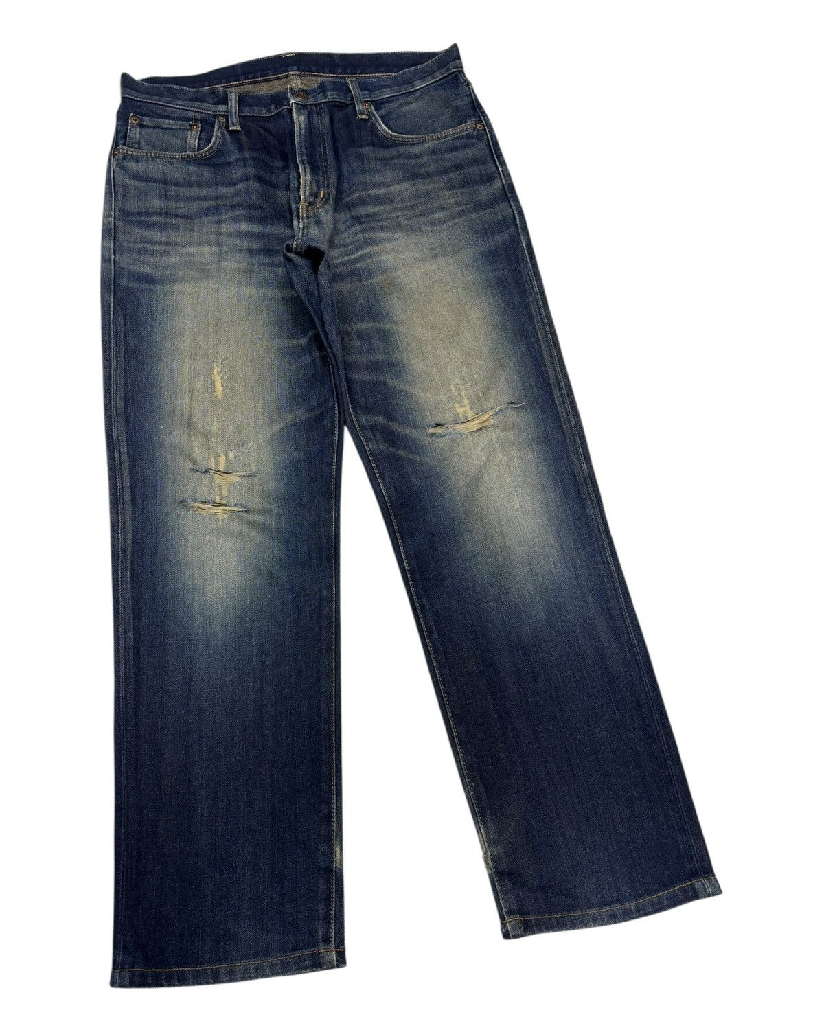 Kapital Edwin 504 Rusty Blue Baggy Jeans Distressed Denim Size US 36 / EU 52 - 3 Thumbnail