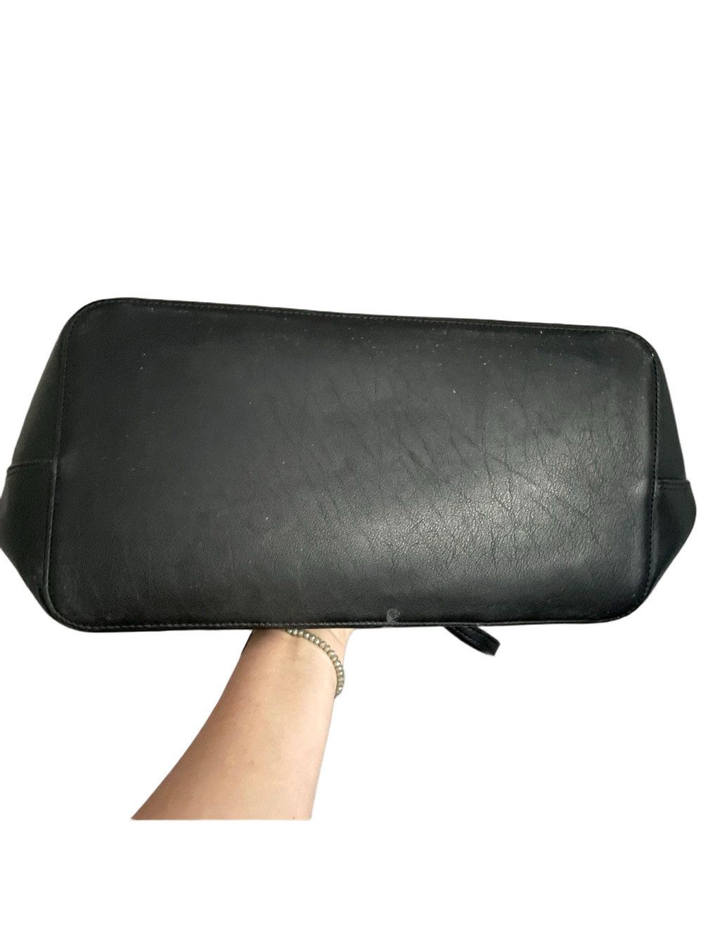 Aritzia Aritzia Auxiliary Black Leather Work Tote Bag Size ONE SIZE - 8 Thumbnail