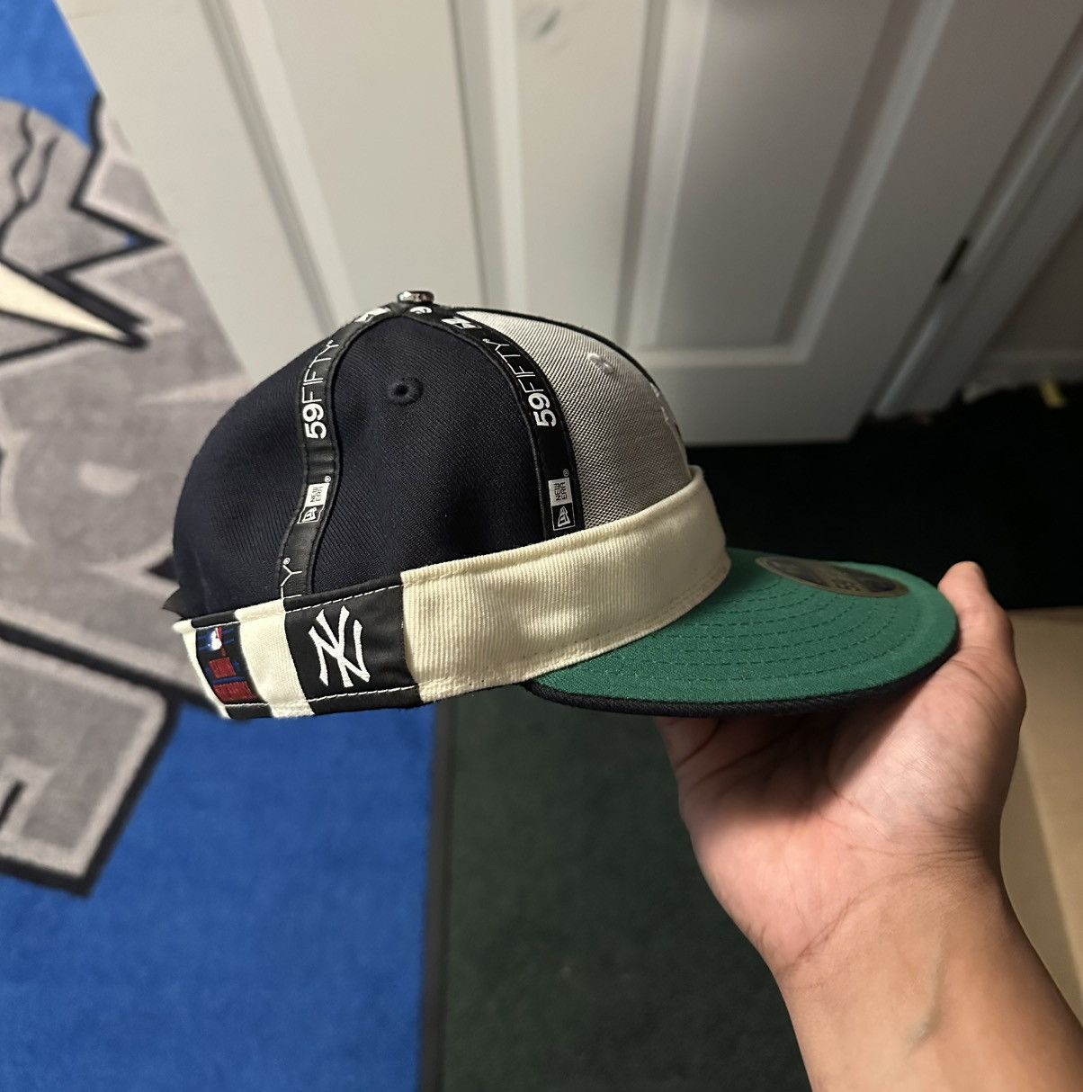 Hat Club Yankees 7 1/4 Blue/Green Brim Inside Out) HAT CLUB Size ONE SIZE - 3 Thumbnail