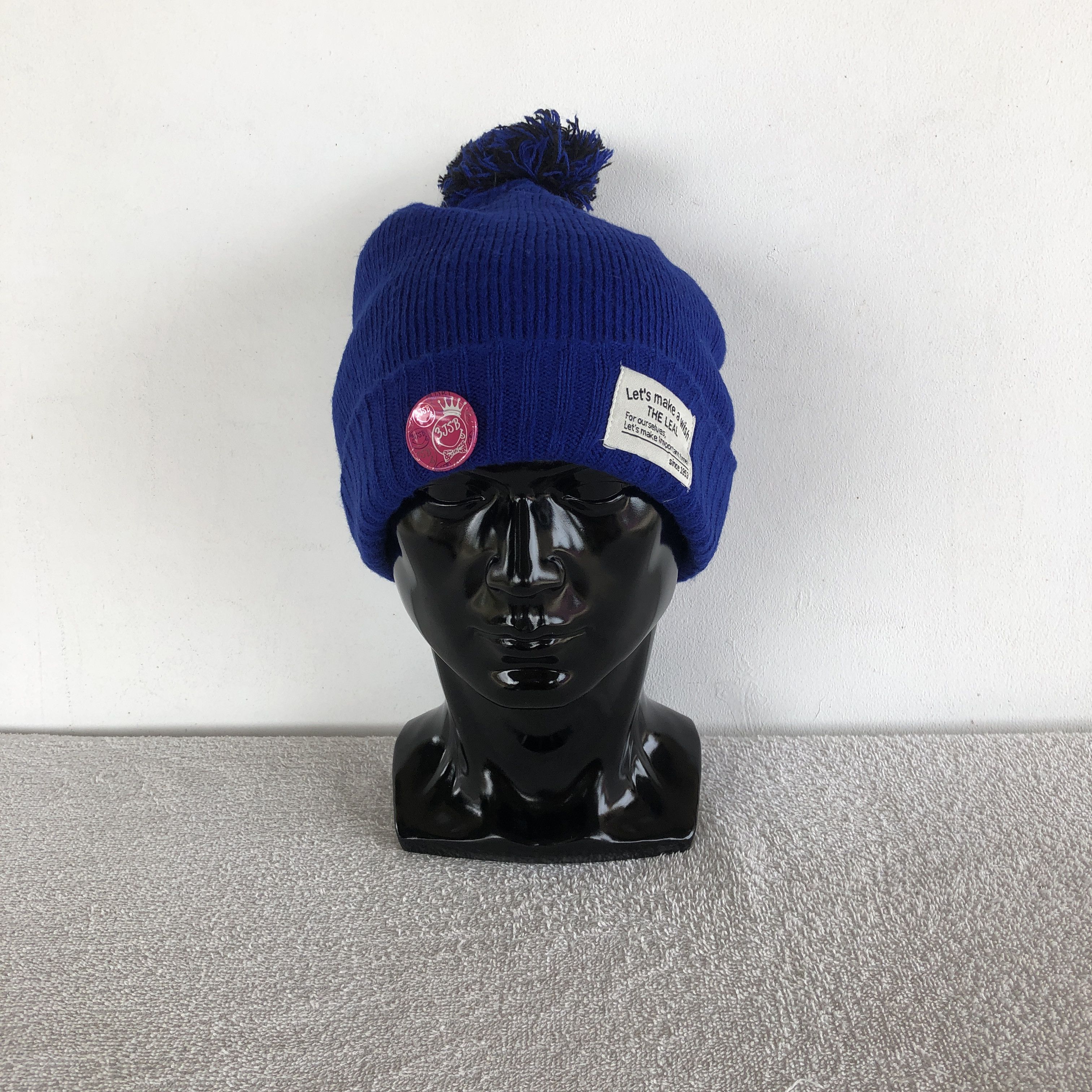 Japanese Brand × Vintage Vintage Y2K Cable Knit Beanie Pom Pom Snow Caps Hats Size ONE SIZE - 4 Thumbnail