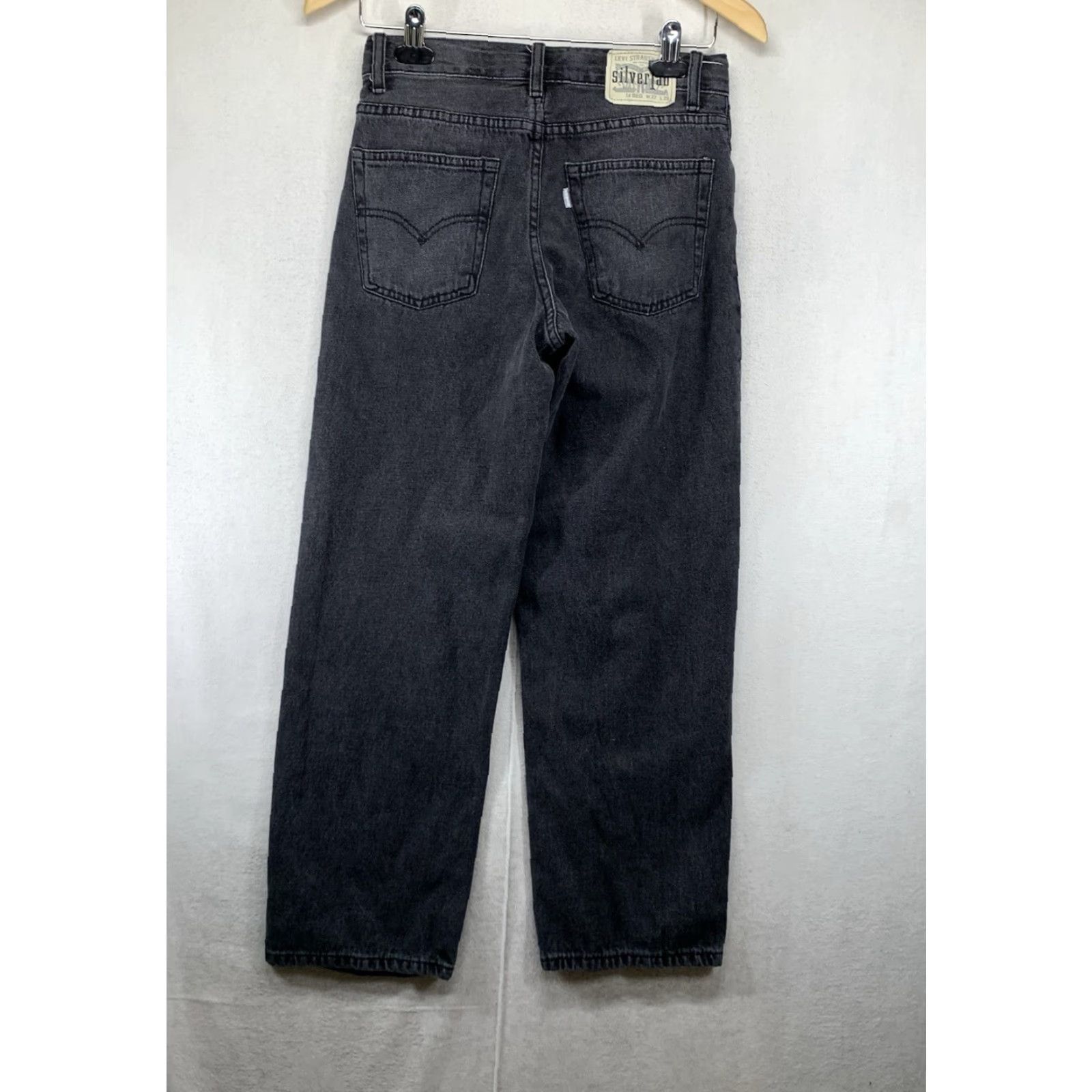 Levi's VINTAGE Levi's Women's Jeans 14 Regular Black Denim High Rise Straight Adjustable Waist 90s Classic Size 36" / US 14 / IT 50 - 2 Thumbnail