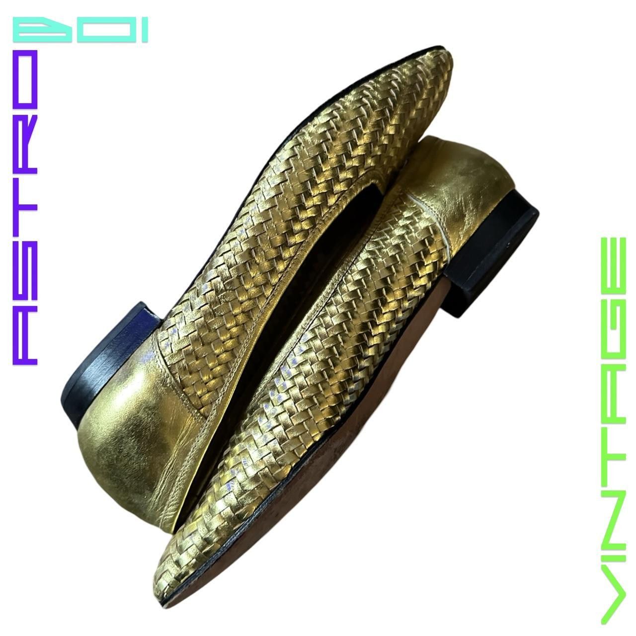 Other VINTAGE FRANCESCA MORI GOLD WOVEN BALLET FLATS _ 7.5 NARROW Size US 7.5 / IT 37.5 - 4 Thumbnail