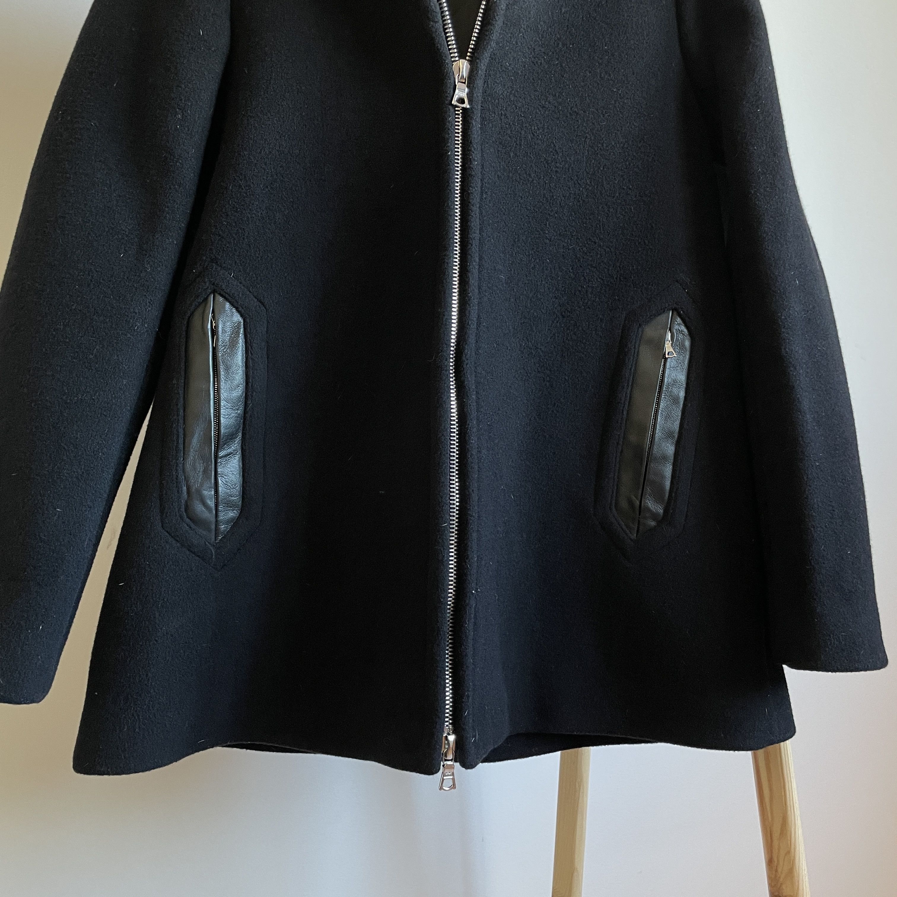 Sandro Sandro Womens Fox Fur Wool Blend Coat Size 40 Size S / US 4 / IT 40 - 5 Thumbnail