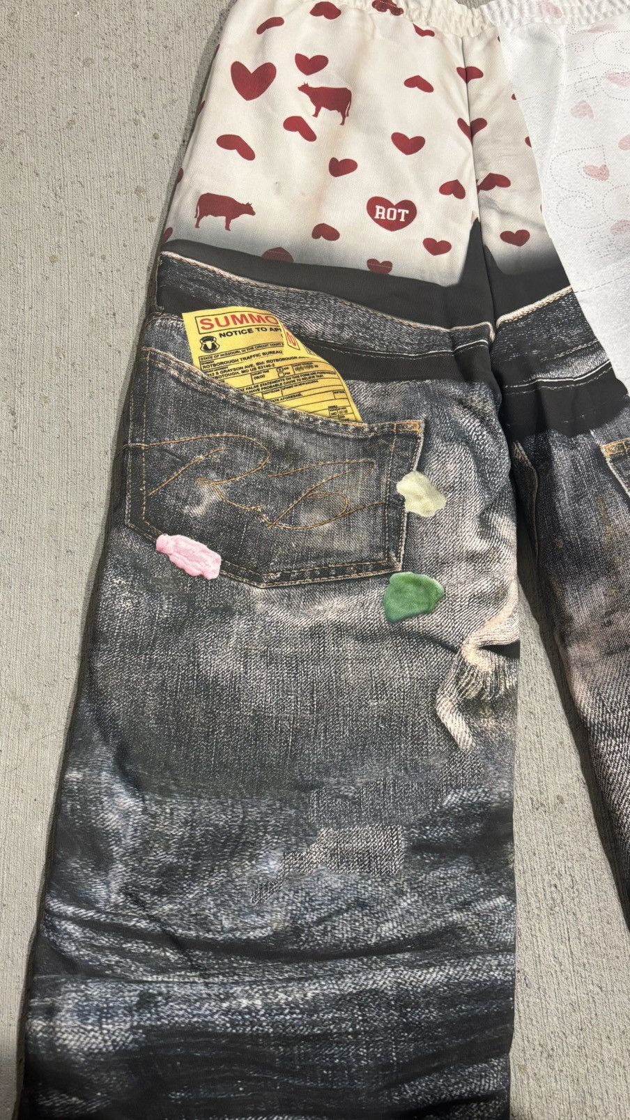 Designer Rotborough “Bad Day Sweatpants” Trompe L'Oeil Size US 32 / EU 48 - 14 Thumbnail