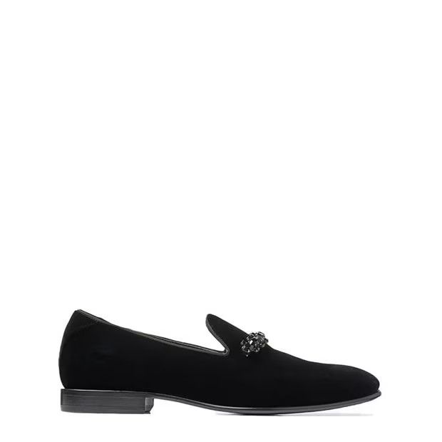 image of Jimmy Choo O1G2R1Mq0524 Loafers In Black & Smoke in Black/Smoke, Men's (Size 11)
