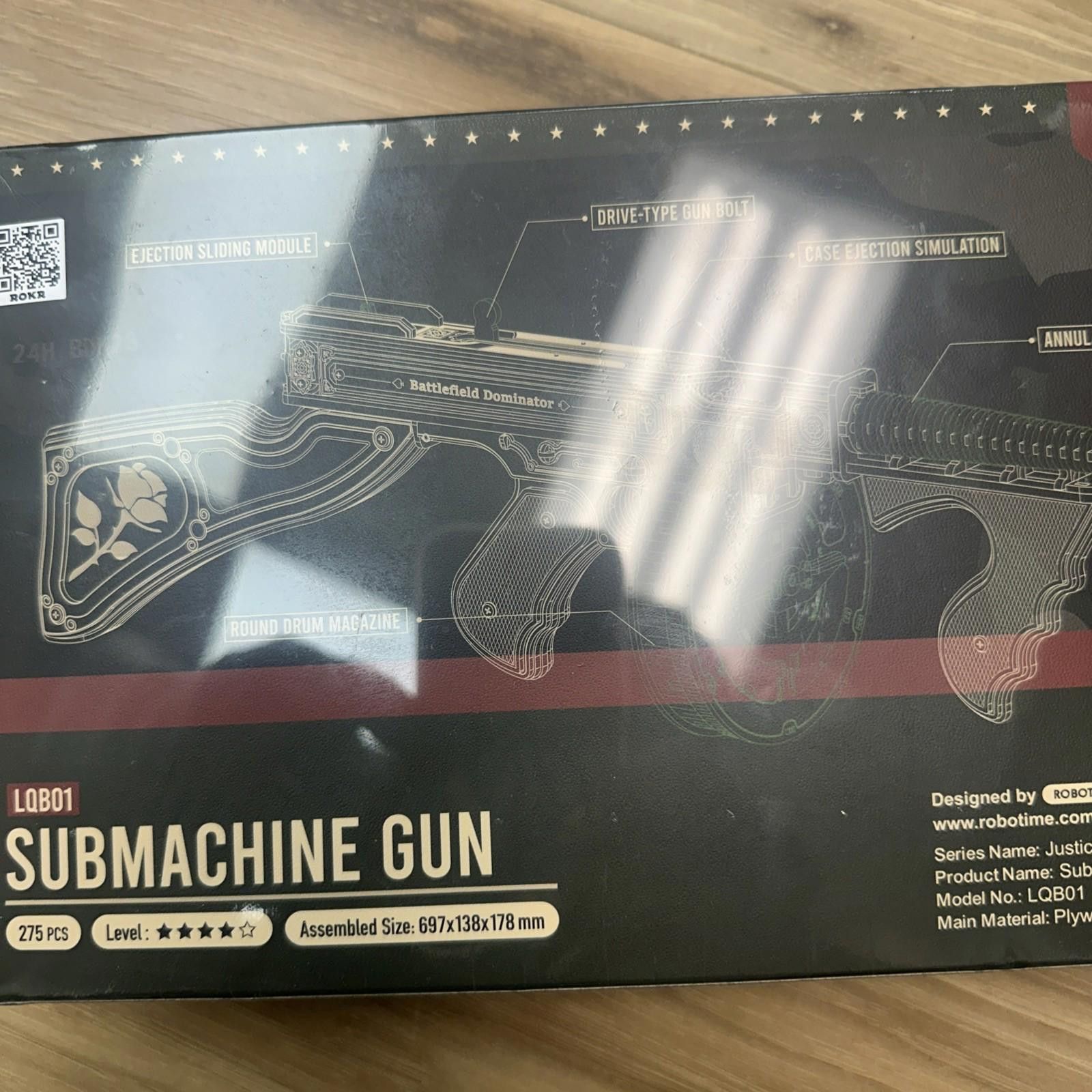 Roar Rokr Wooden Puzzle Submachine Gun Justice Guard Age 14+ New Size ONE SIZE - 6 Thumbnail