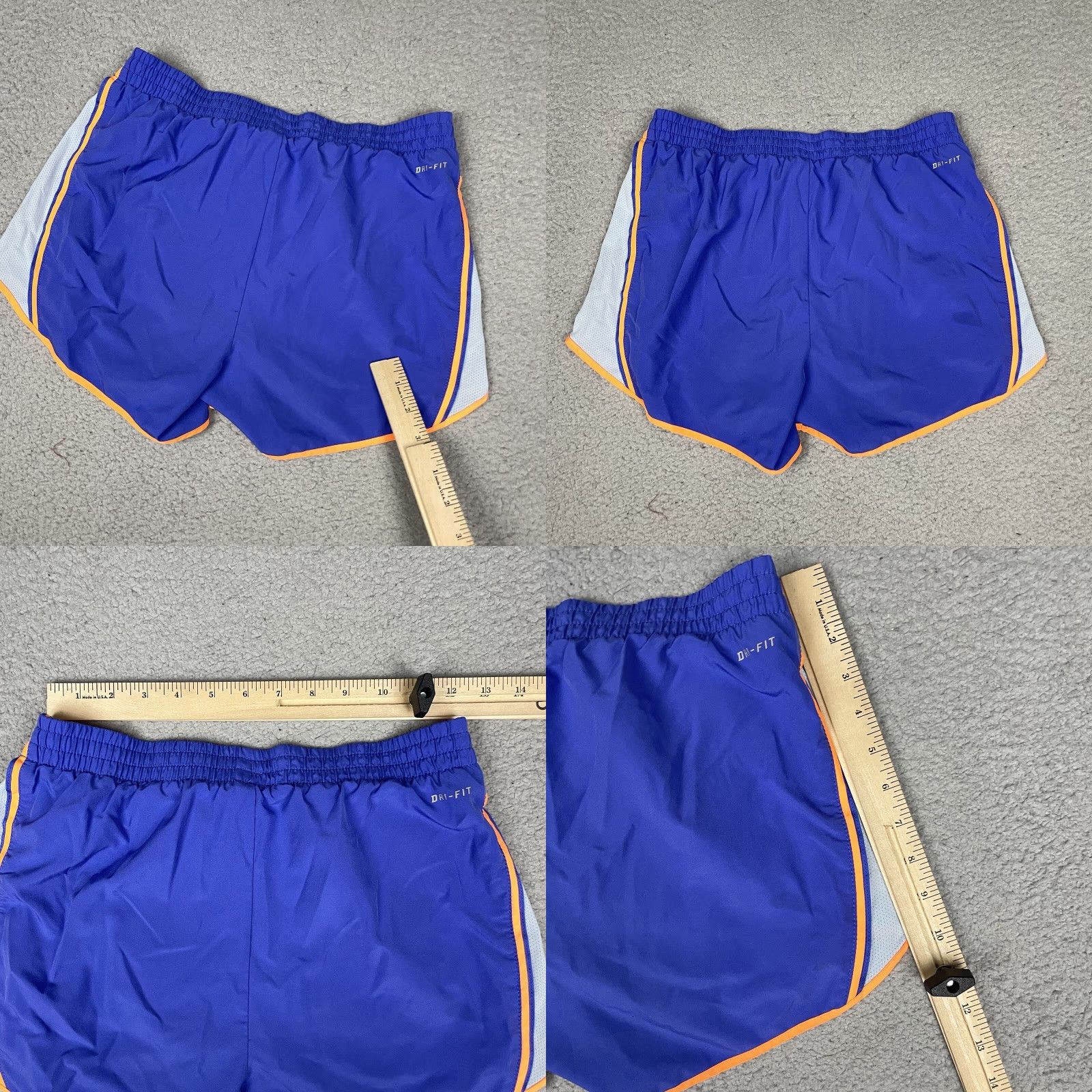 Nike VINTAGE Nike Dri Fit Womens Small Blue Elastic Waist Athletic Lined Shorts Run S Kid? Size 28" / US 6 / IT 42 - 8 Thumbnail