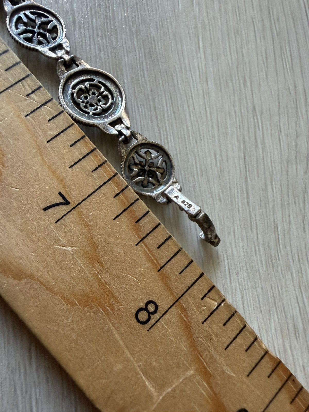Vintage Vintage Sterling Silver Circle Link Bracelet Concha / Shield Size ONE SIZE - 6 Thumbnail