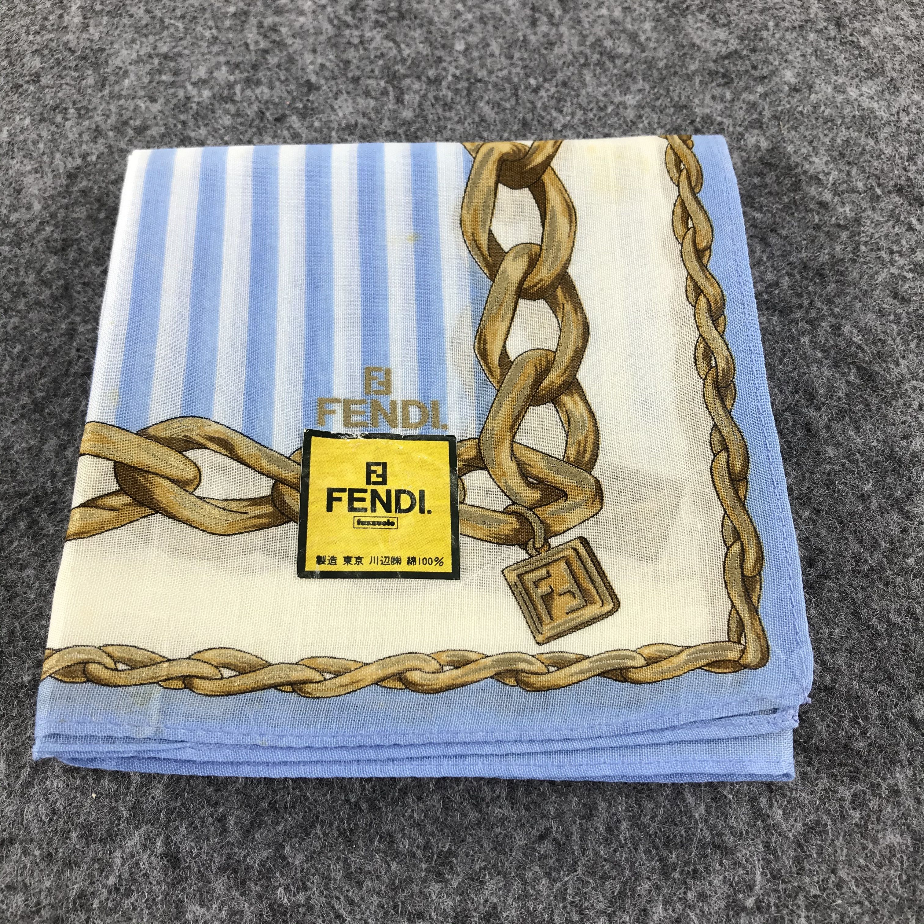 Vintage Fendi Handkerchief Neckerchief Bandana H548 Size ONE SIZE - 7 Thumbnail