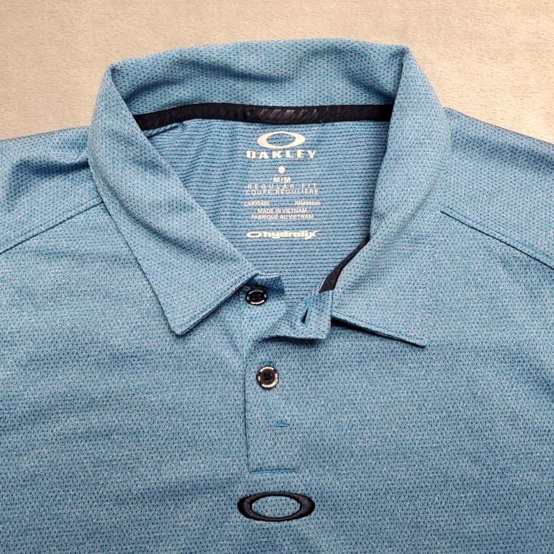 Oakley Oakley Shirt Men M blue Micro Dot Ohydrolix Polo Polyester Performance Golf Size US M / EU 48-50 / 2 - 2 Thumbnail