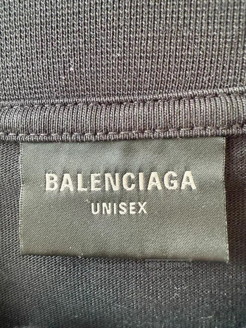 Balenciaga Balenciaga Black Double Ring Distressed Hem Sweatshirt Size US S / EU 44-46 / 1 - 3 Thumbnail