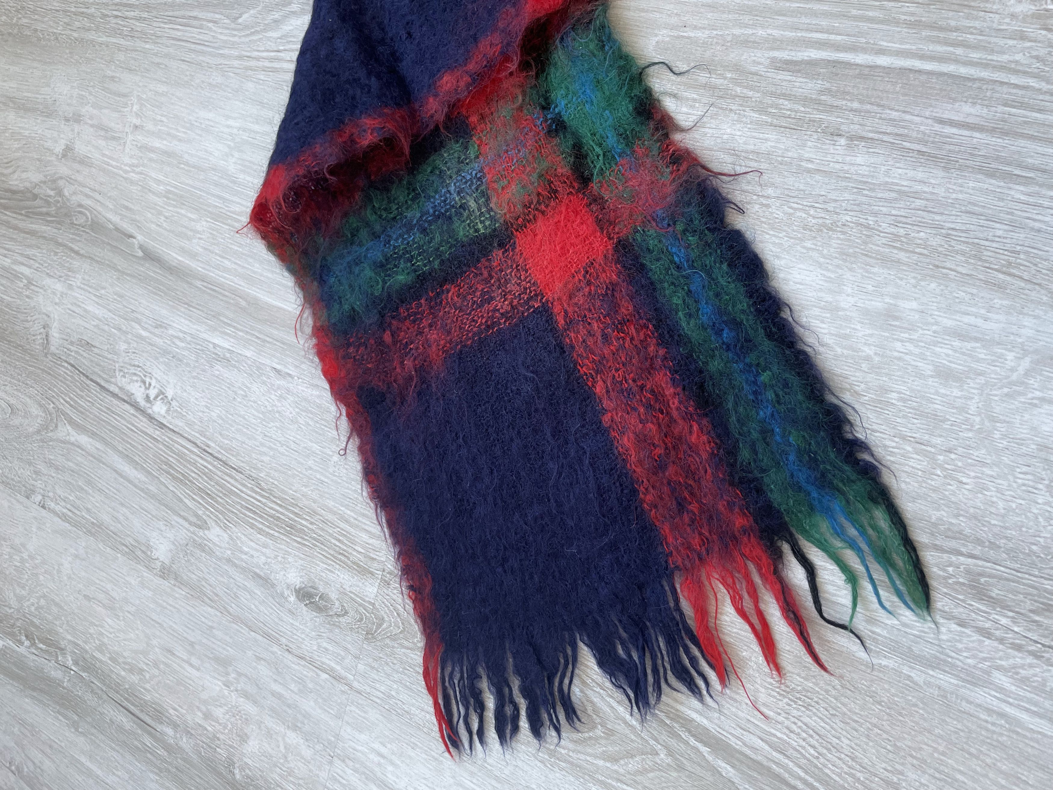 Vintage Vintage 90s Mohair Retro Scarf Size ONE SIZE - 4 Thumbnail