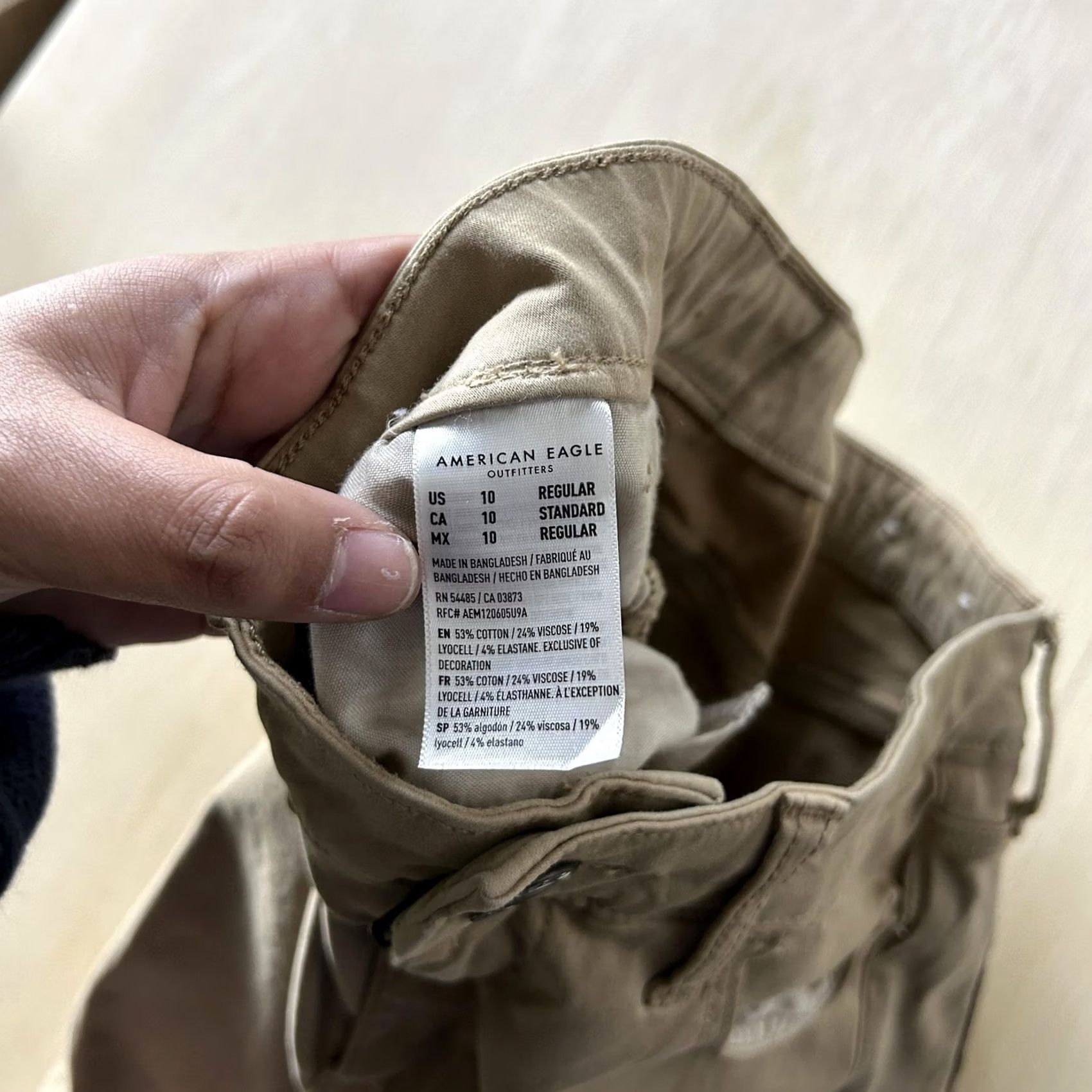 American Eagle Outfitters American Eagle Outfitters Pants Womens 10 Beige Skinny Super Stretch Khakis Size 32" / US 10 / IT 46 - 3 Thumbnail