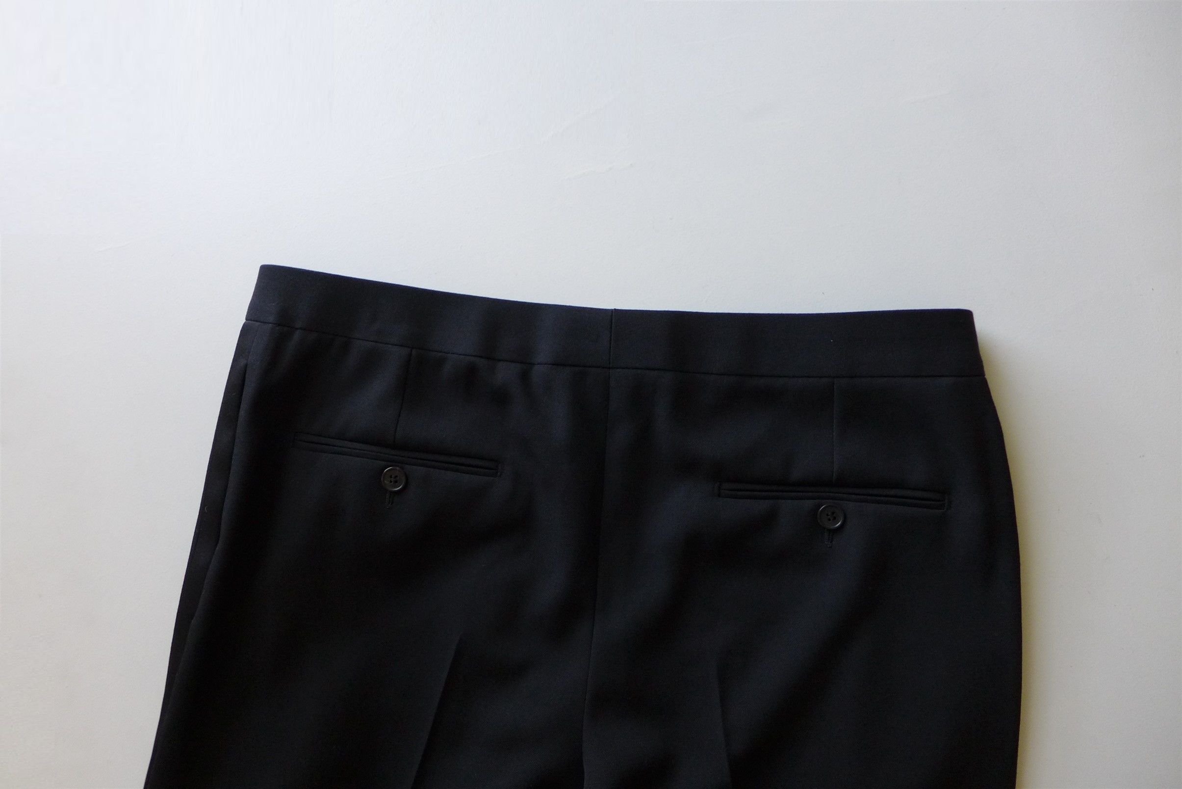 Saint Laurent Paris Saint Laurent Slim Fit Tuxedo Trousers - Black Wool Size US 34 / EU 50 - 10 Thumbnail