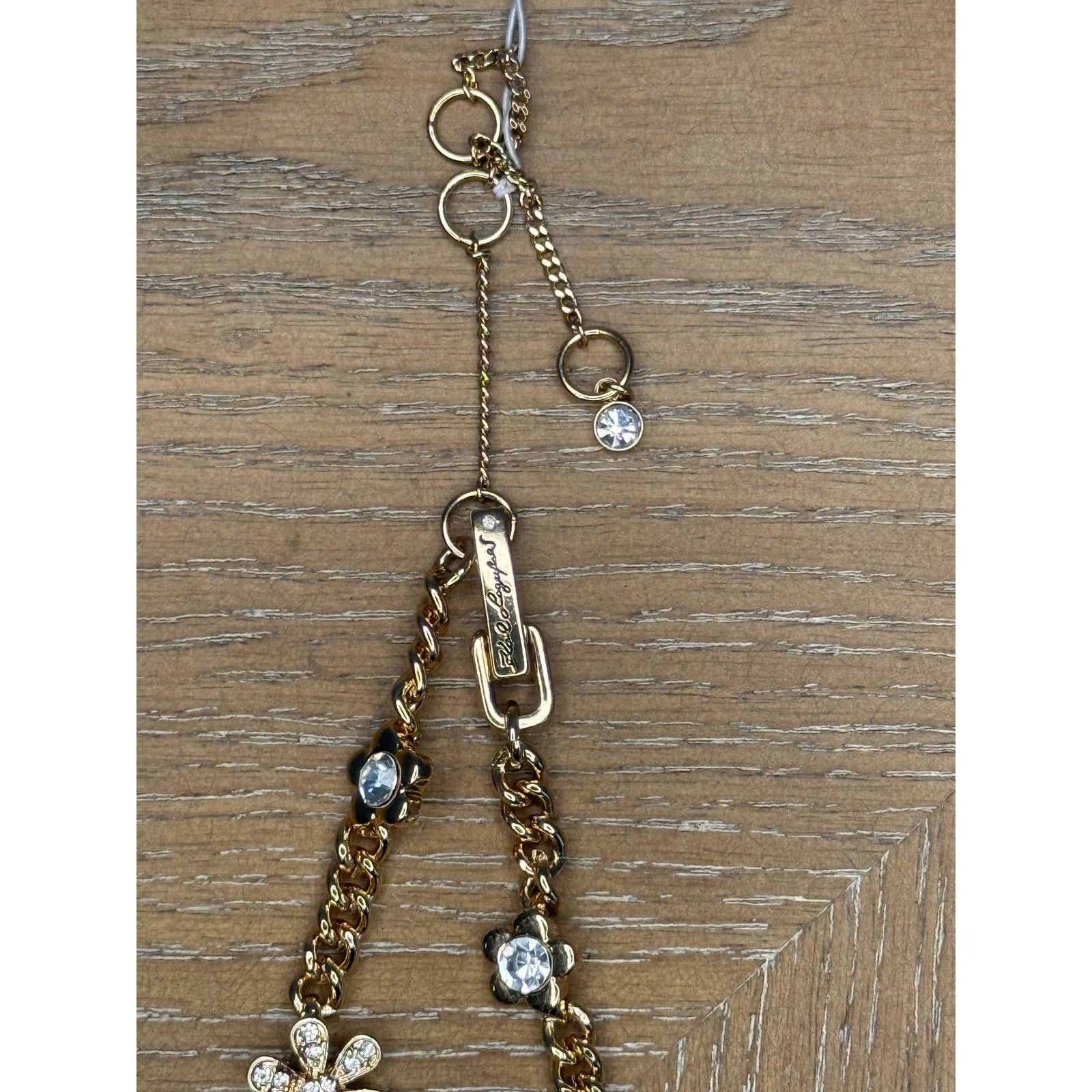 Karl Lagerfeld Karl Lagerfeld Paris Gold Tone Crystal Flower Necklace NWT Size ONE SIZE - 5 Thumbnail