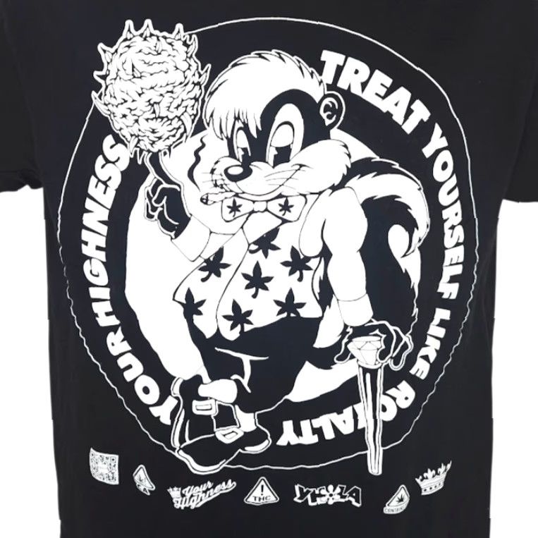 Vintage Your Highness Cannabis T Shirt Mens Size Medium Black Weed Marijuana Size US M / EU 48-50 / 2 - 2 Thumbnail