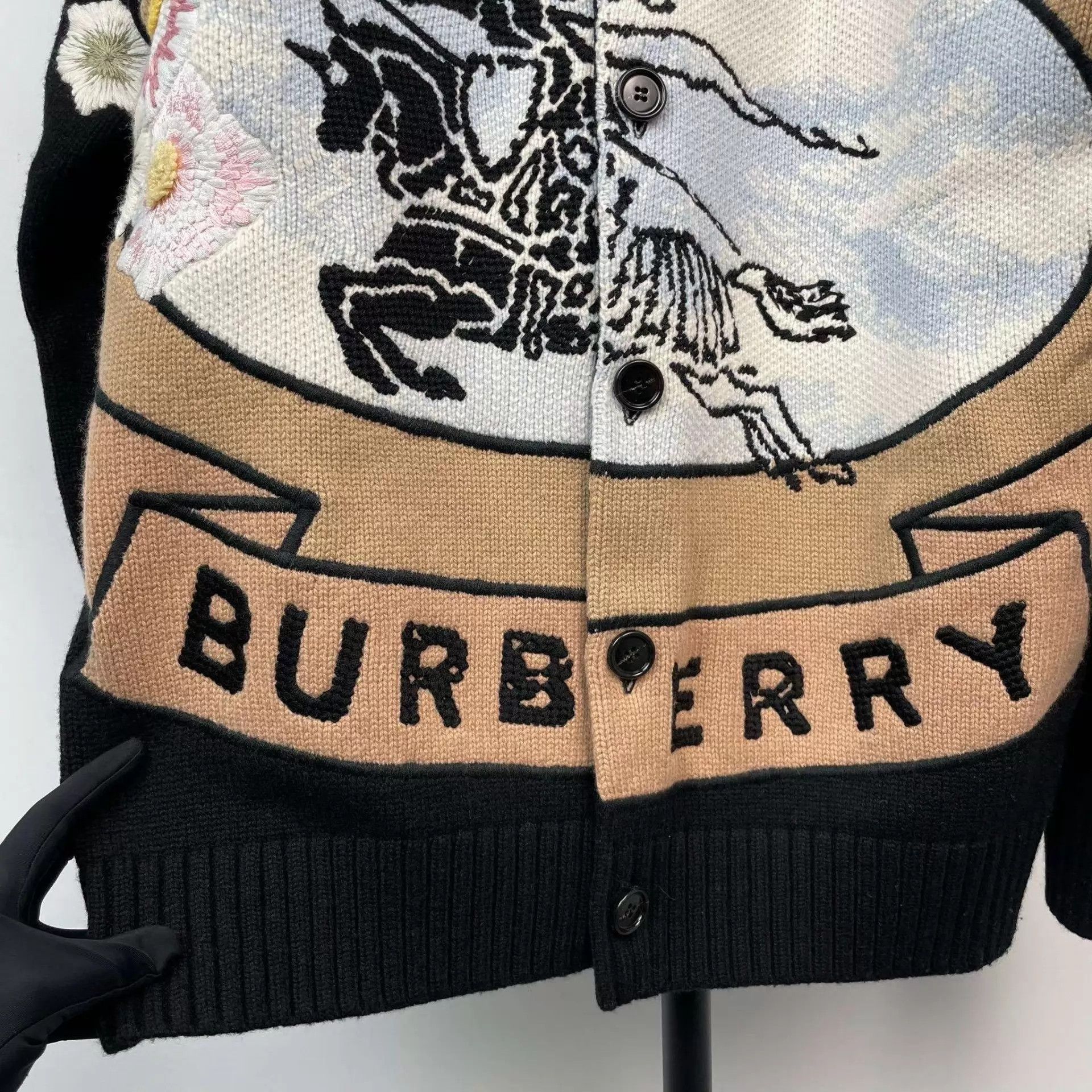 Burberry Burberry floral knit sweater black XS Size XS / US 0-2 / IT 36-38 - 8 Thumbnail