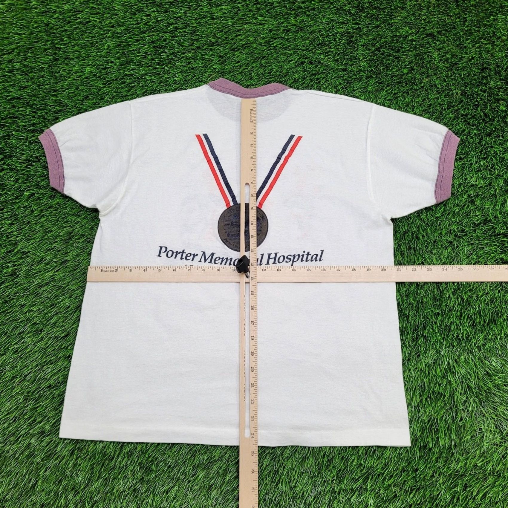TEE JAYS VINTAGE Marathon Shirt Women XL 21x24 Popcorn Panic race Shirt Woman XL White Ringer 1989 80s USA Running Casual Graphic Print 90s Decade Size XL / US 12-14 / IT 48-50 - 3 Thumbnail