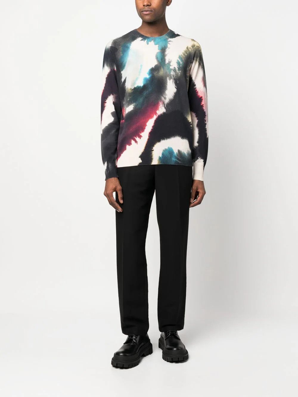 Alexander McQueen o1y1024 Sweater In Midnight Blue Size US L / EU 52-54 / 3 - 2 Thumbnail