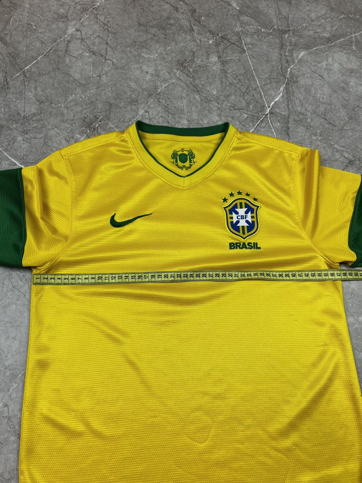 Nike Nike Brasil Soccer Jersey Tee T Shirt Size US S / EU 44-46 / 1 - 14 Thumbnail