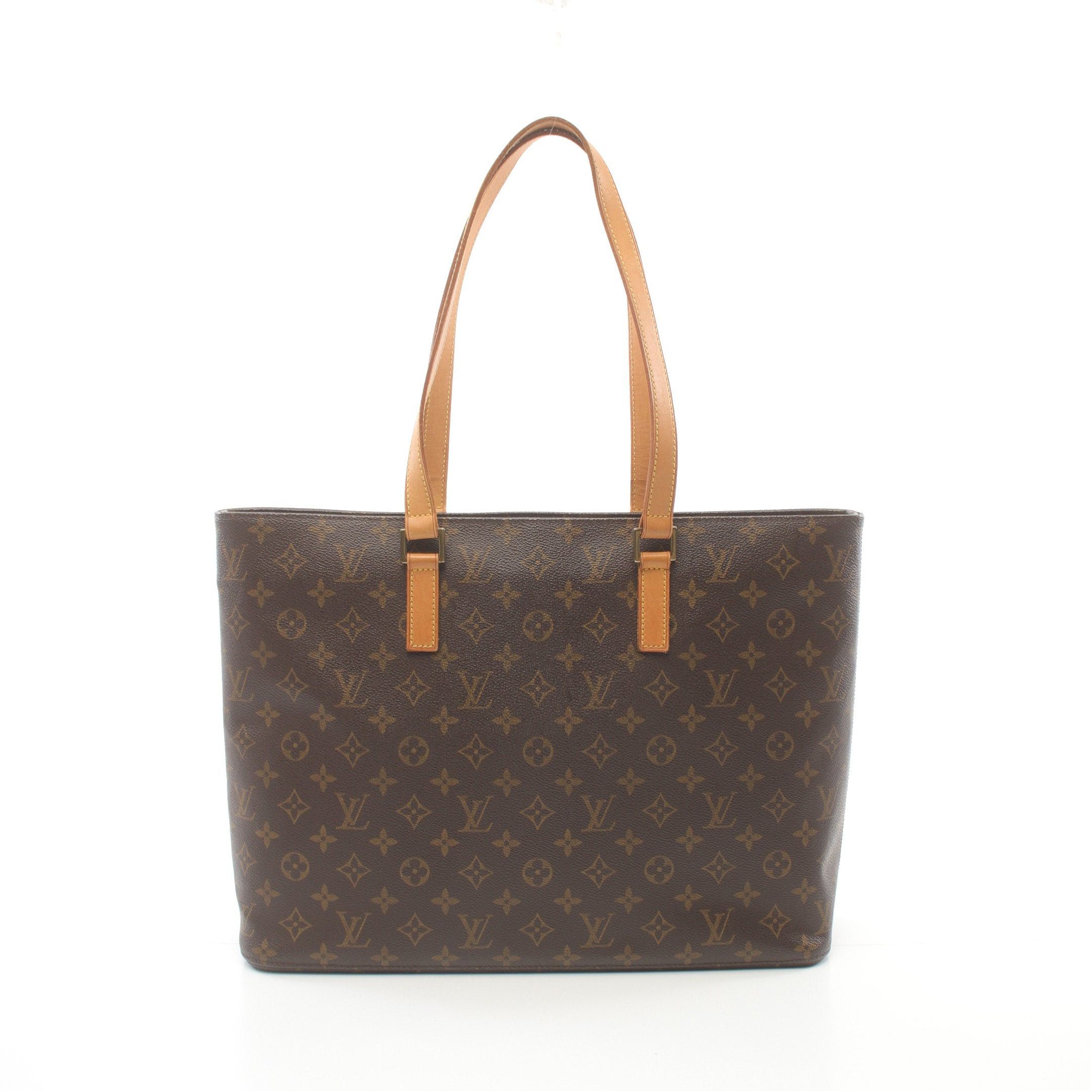 Louis Vuitton Luco Monogram Shoulder Bag Tote Leather Brown