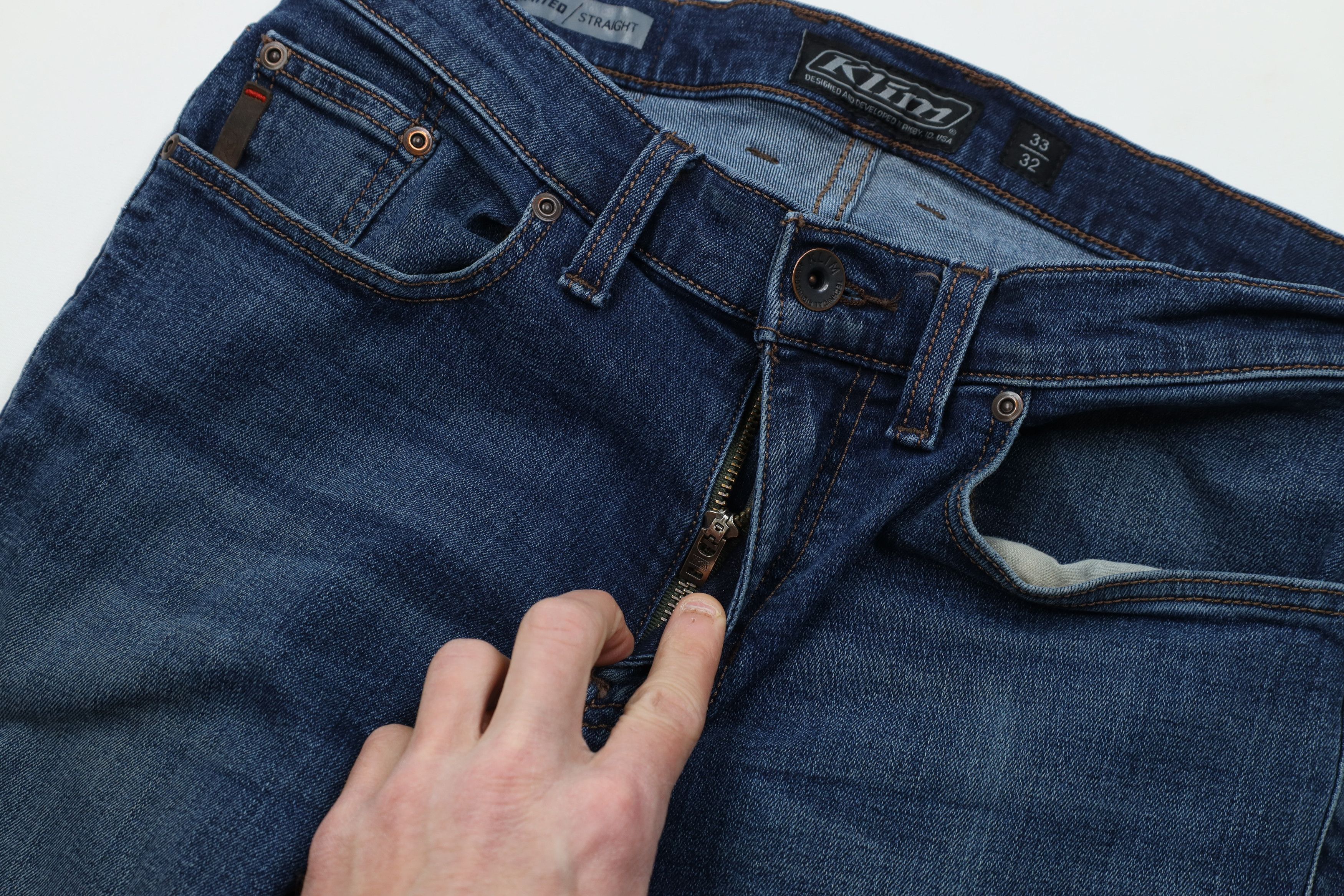 Vintage Klim Motorcycle Racing Covec Unlimited Straight Denim Jeans Size US 33 - 8 Thumbnail