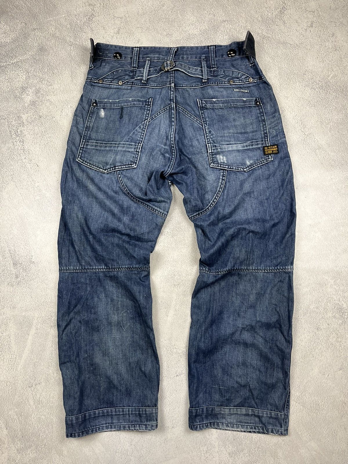 G-Star Dirty G Star Raw Distressed faded MULTI POCKET BAGGY PANTS Size US 33 - 2 Thumbnail