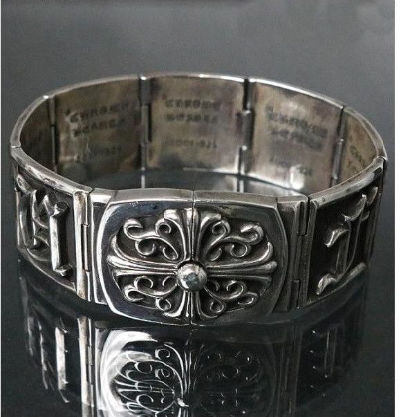 image of Chrome Hearts Keeper "fuck You" Bracelet in Silver, Men's