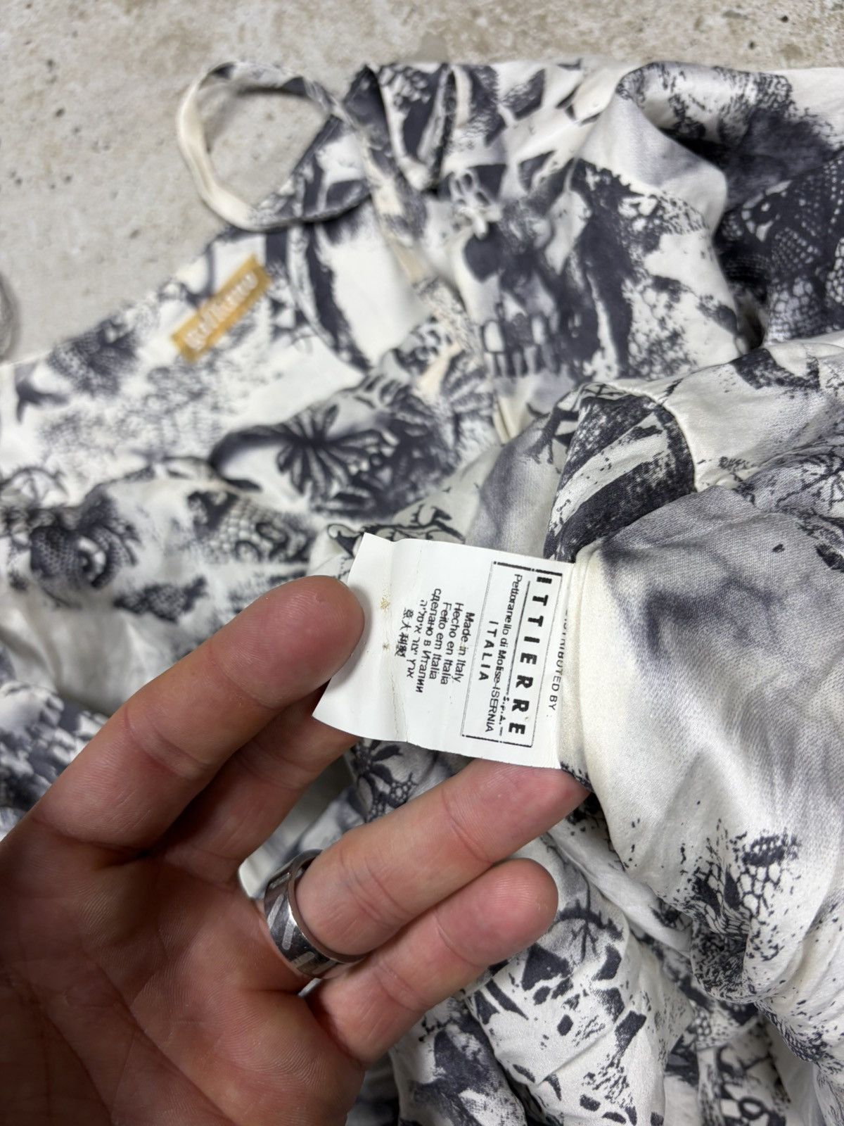 John Galliano Vintage 2000s John Galliano Silk Mini Newspaper Skull Dress Size S / US 4 / IT 40 - 9 Thumbnail
