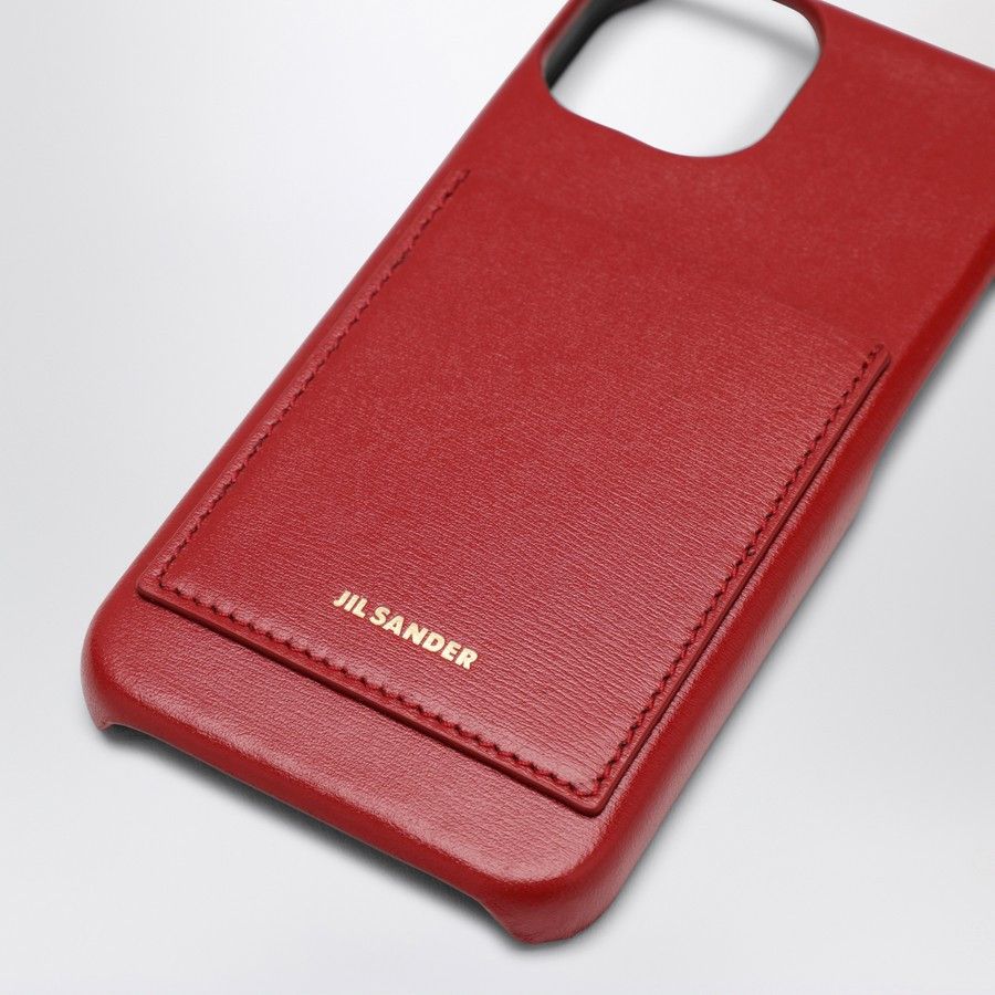 Jil Sander o1d2blof0824 Size: OS / Leather iPhone 15 Cases in Red Size ONE SIZE - 3 Thumbnail