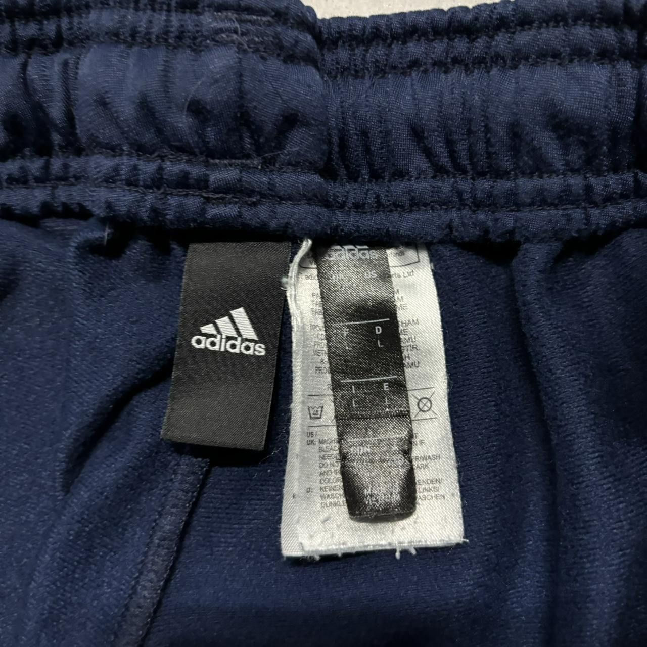 Adidas × Vintage Crazy Vintage Y2K/2000s Navy Blue Adidas Striped Skater Drill Essential Sweatpants! Size US 32 / EU 48 - 6 Thumbnail
