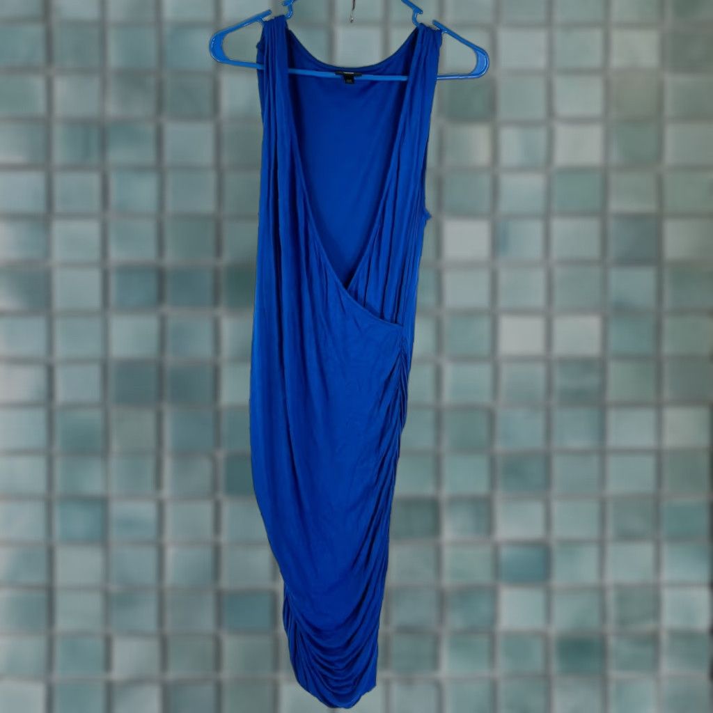 Mossimo VINTAGE Mossimo Dress Women Maxi Wrap Dress Ruched Mermaid Casual Blue XL Summer Size XL / US 12-14 / IT 48-50 - 1 Thumbnail